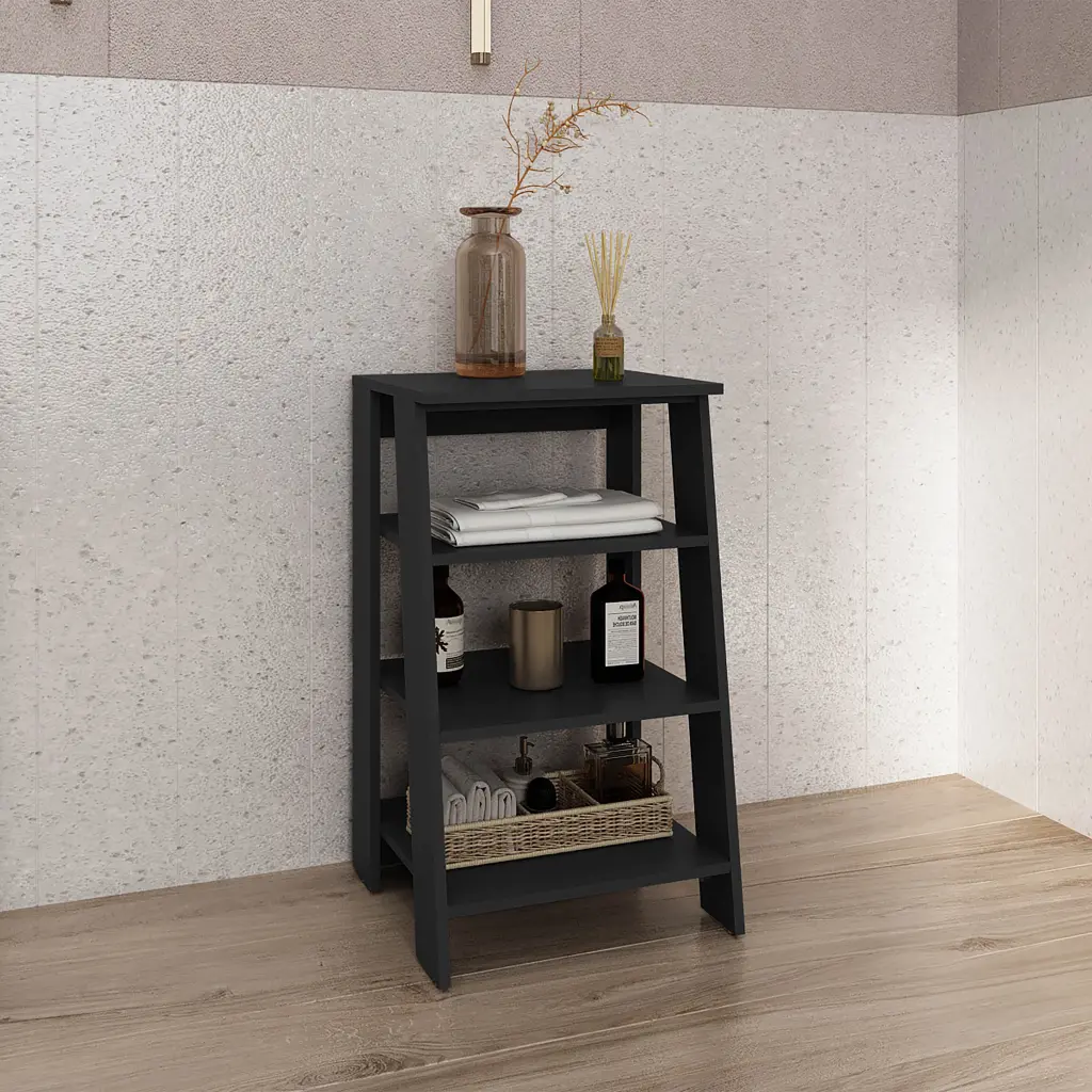 Bathbi 30 Inch High 4 Tier Ladder Shelf Arranger Bathroom Side Table tuhome