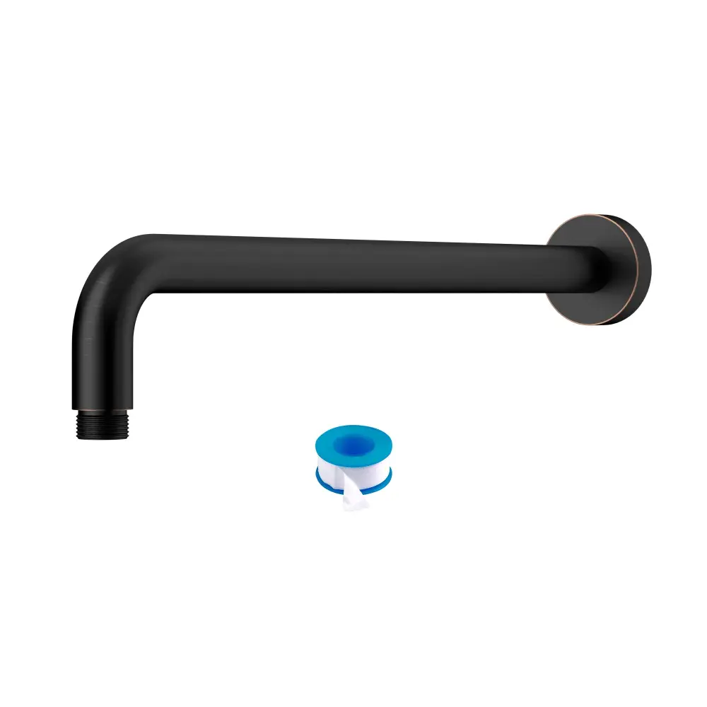 Oil Rubbed Bronze 16" Shower Arm Flange, Stainless Steel, Rain Shower Heads - Oil-Rubbed Rustic gold