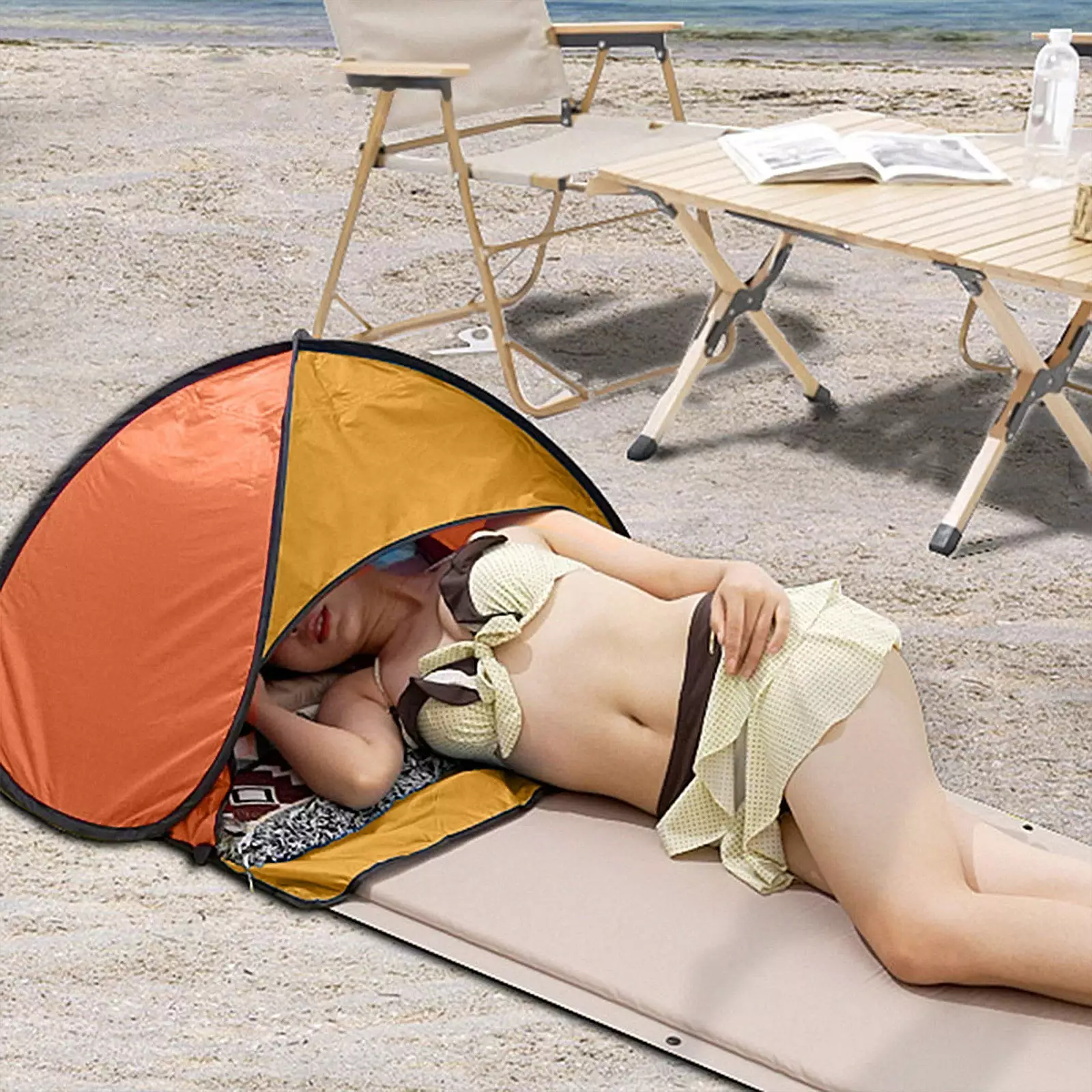 100Fens Beach Head Tent Automatic Quick Opening Sun Shade and Protection Portable Shelter