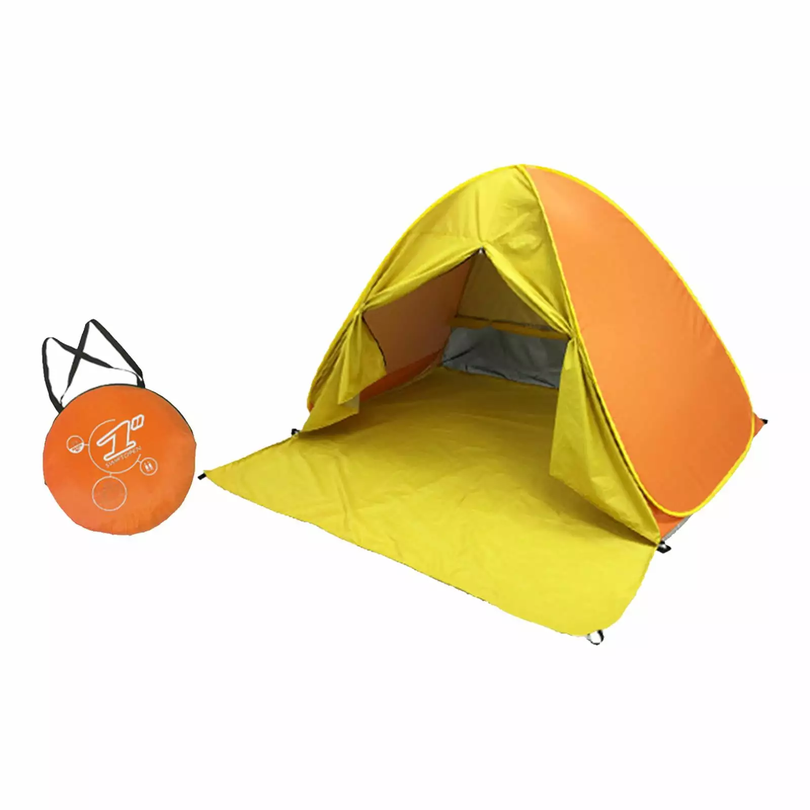 Beach Tent Quick Cabana Sun Protection Fishing Hiking Backyard Mountaineering Orange