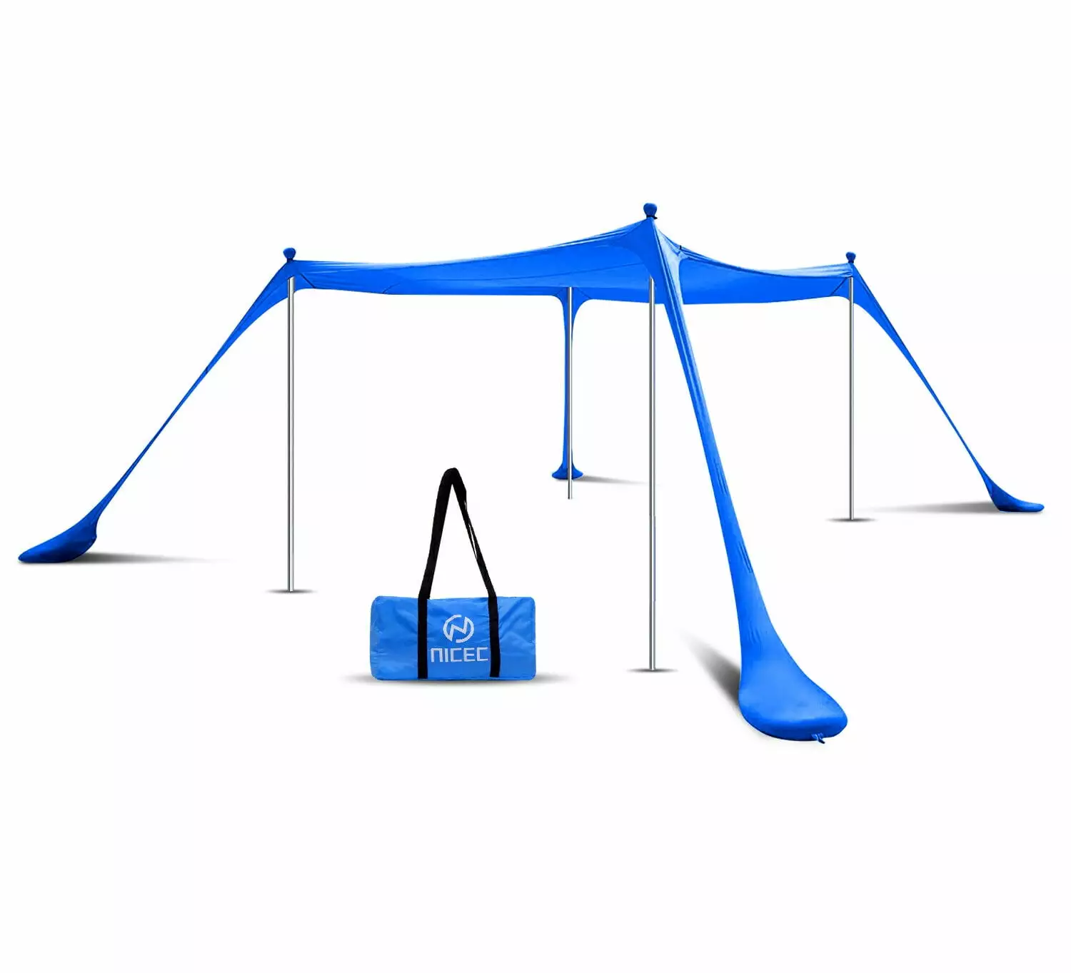Nice C Beach Tent Canopy Pop Up Sunshade Portable 6.6Ft/10Ft UPF50+ Carry Bag Sand Shovel 10