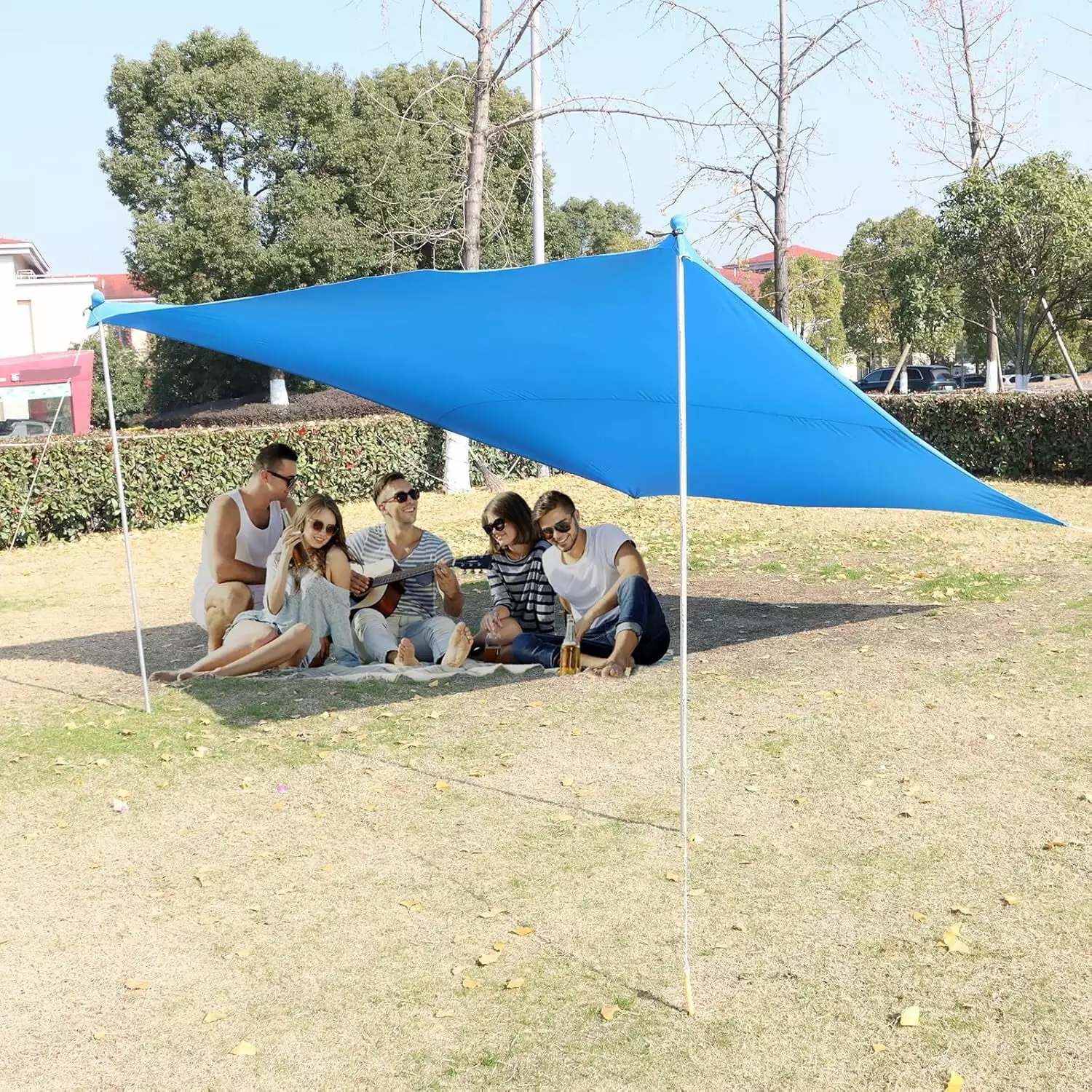 10x10 FT Beach Tent Portable Sun Shade Shelter Easy Setup Family Outdoor Camping Picnics