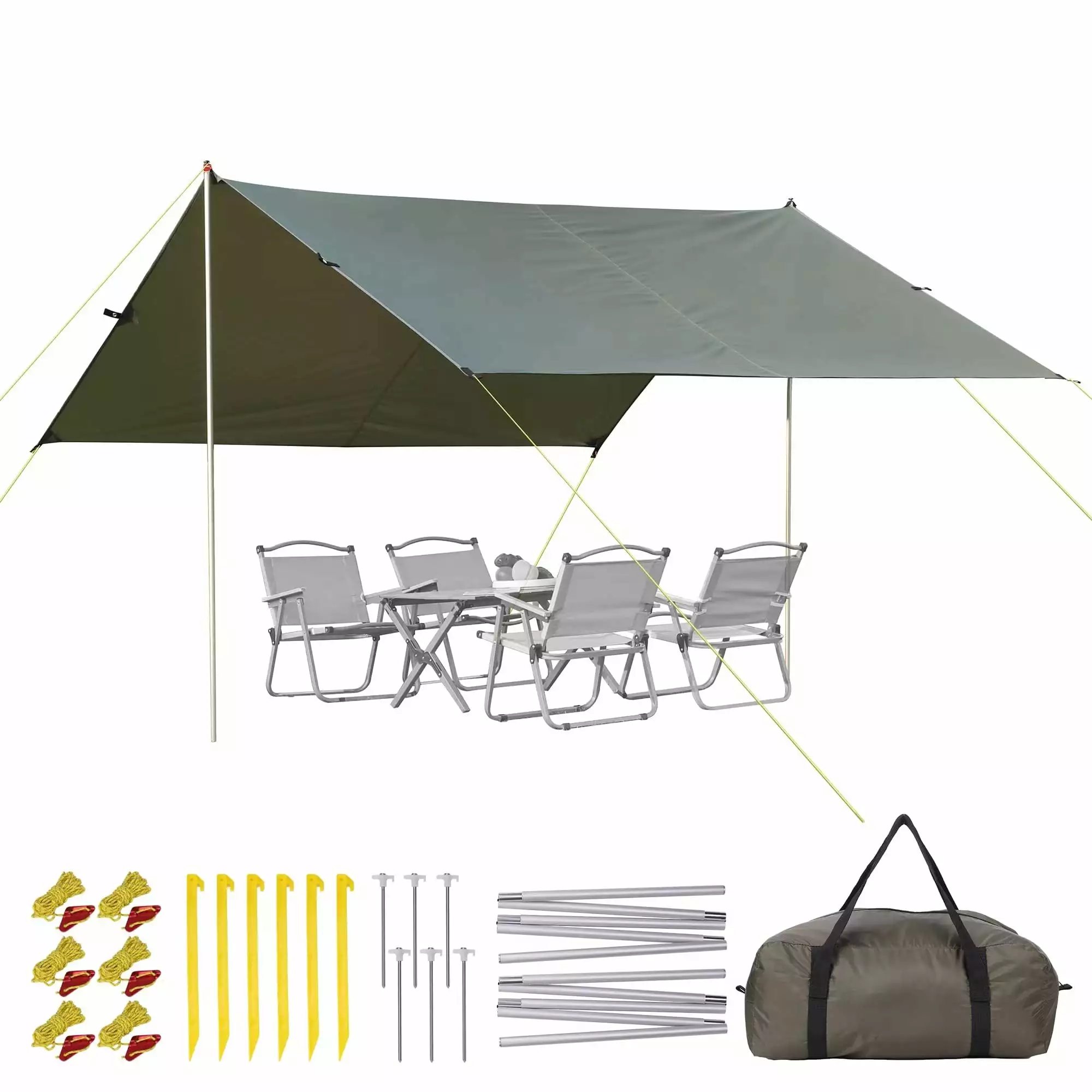 2024 New Pop Up Beach Tent Sun Shelter UPF50+ Carry Bag and Aluminum Poles Camping and Picnics 139ft