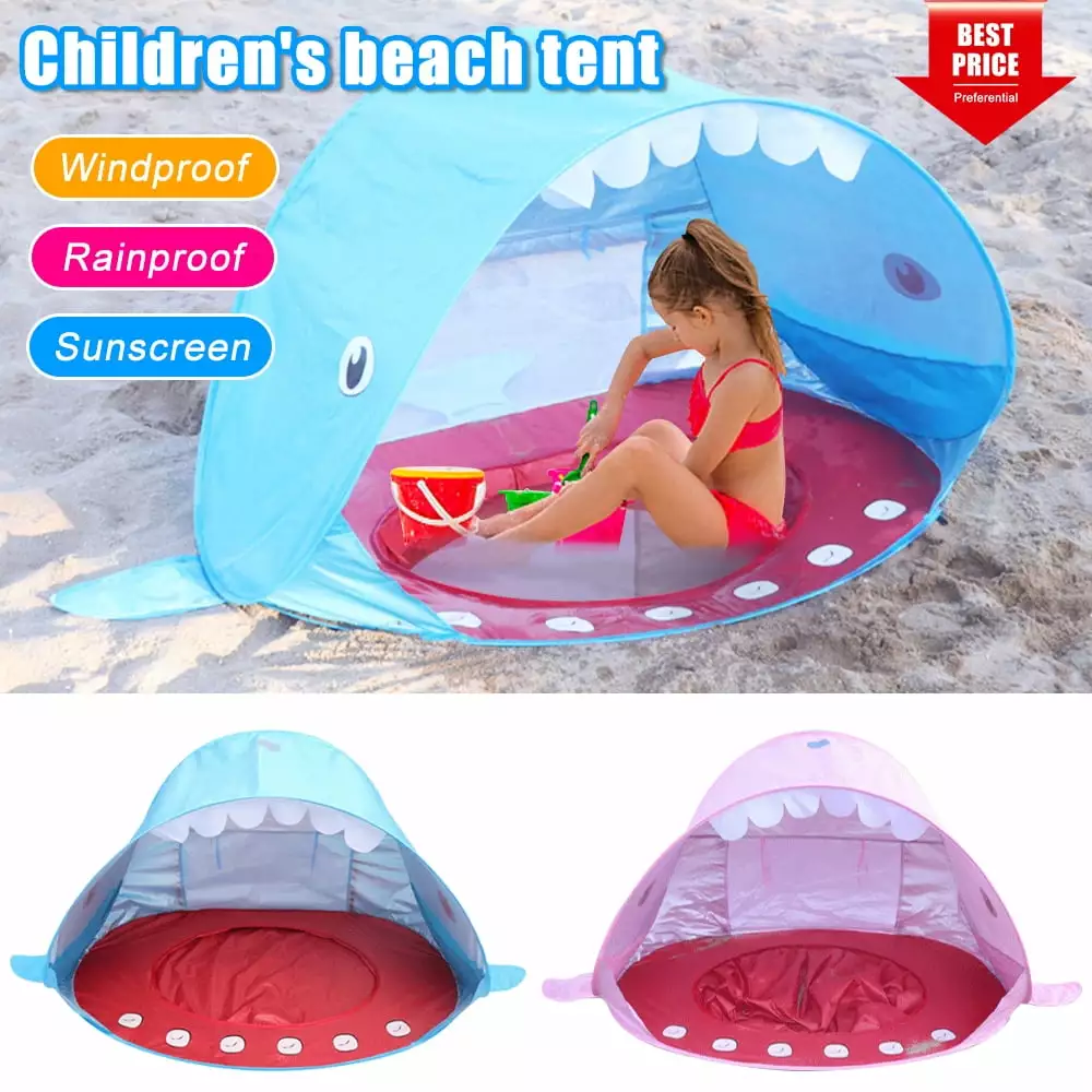 Amerteer Baby Beach Tent Pop Up Sun Shade Waterproof Portable UV Protection Camping Hiking Fishing