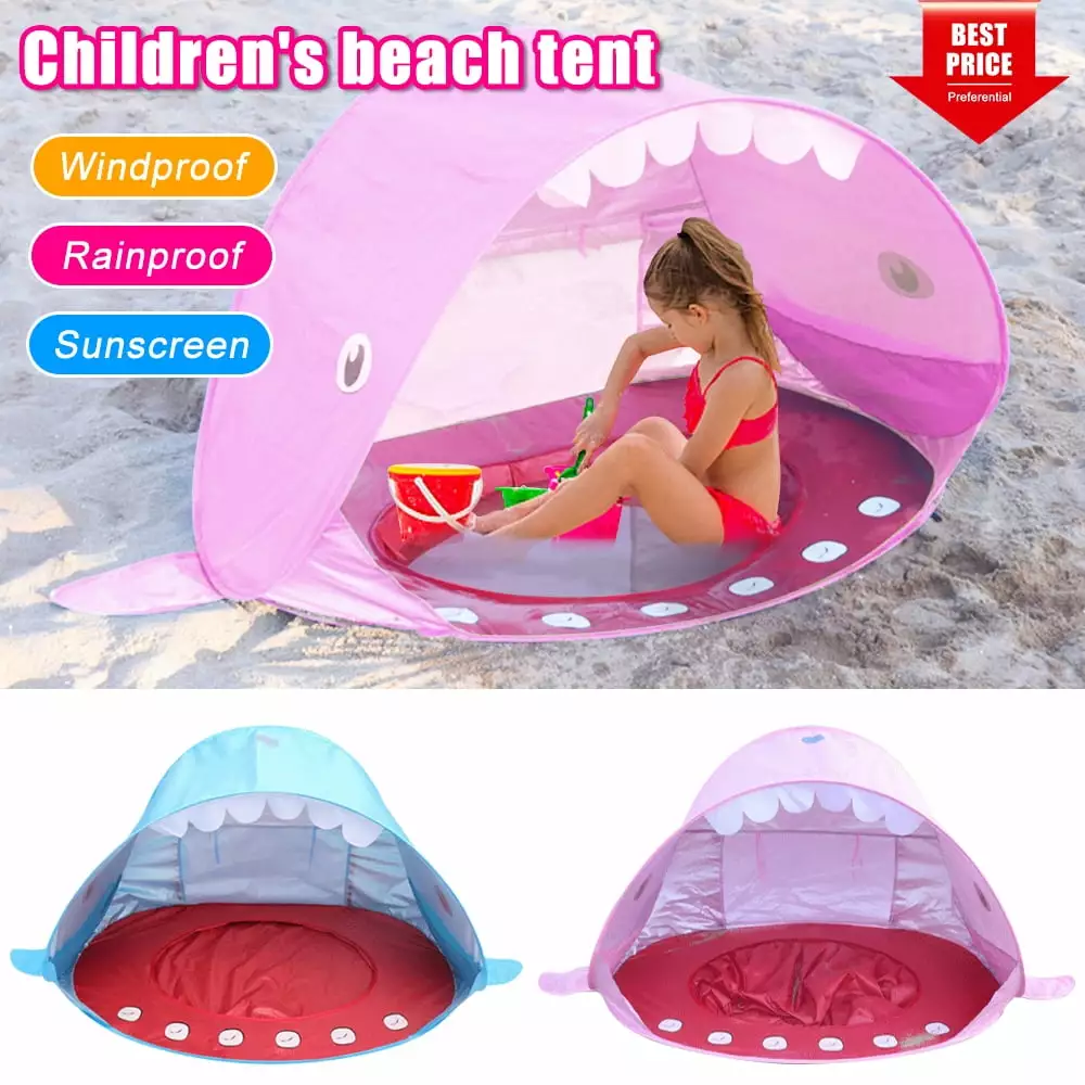 Amerteer Baby Beach Tent Pop Up Sun Shade Waterproof Portable UV Protection Camping Hiking Fishing