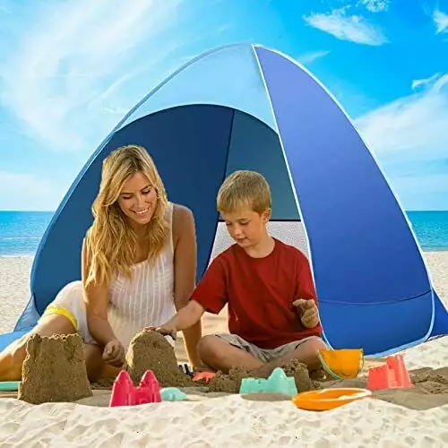 Goorabbit Automatic Pop Up Beach Tent UPF 50+ UV Sun Protection 1-3 Person Camping