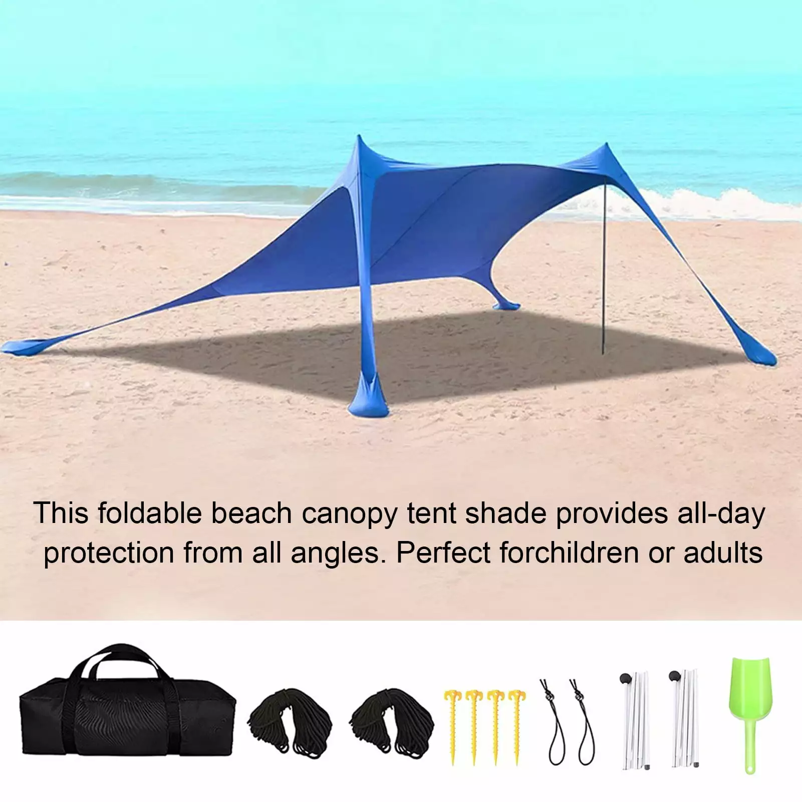 HZLXW Beach Canopy Outdoor Sun Protection Awning Waterproof Easy to Install UV-Proof Sun Shelter