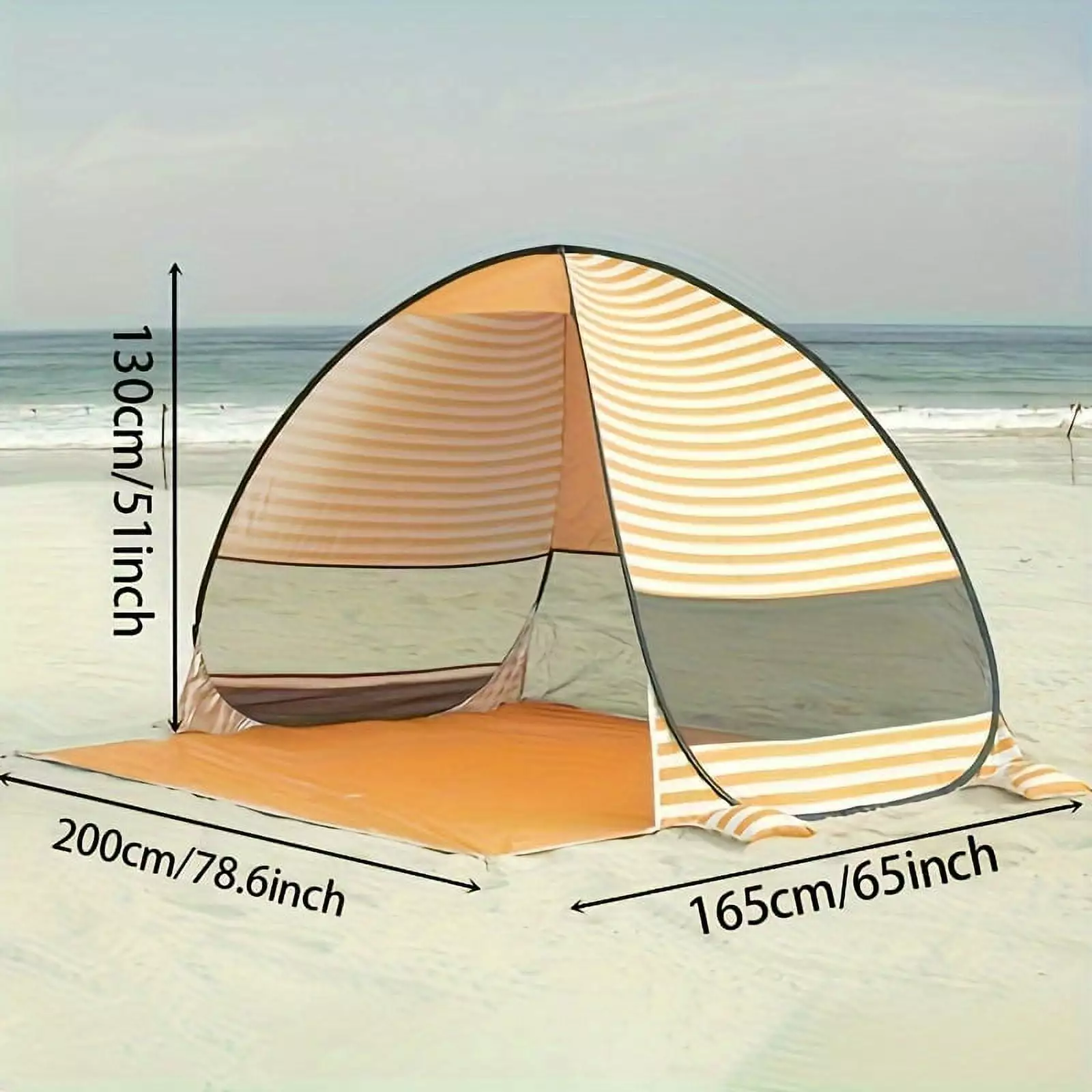 Instant Beach Tent UPF 50+ Quick Pop Up Sun Shelter UV Protection Summer Outdoor Relaxation