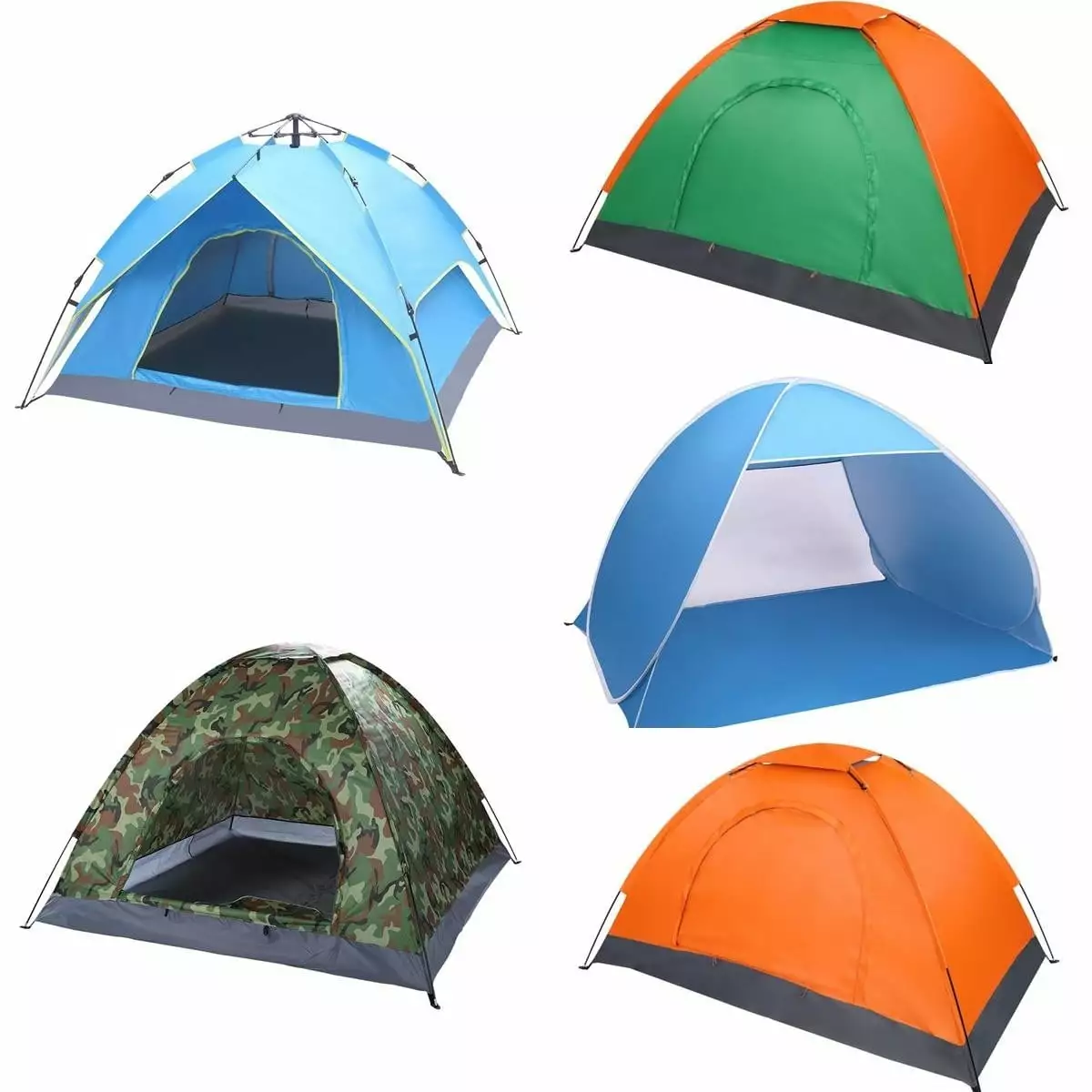 20% Off Easy Up Beach Tent 2-3 Person Pop Up Sun Shelter Automatic Sun Umbrella Fishing Shelter Blue