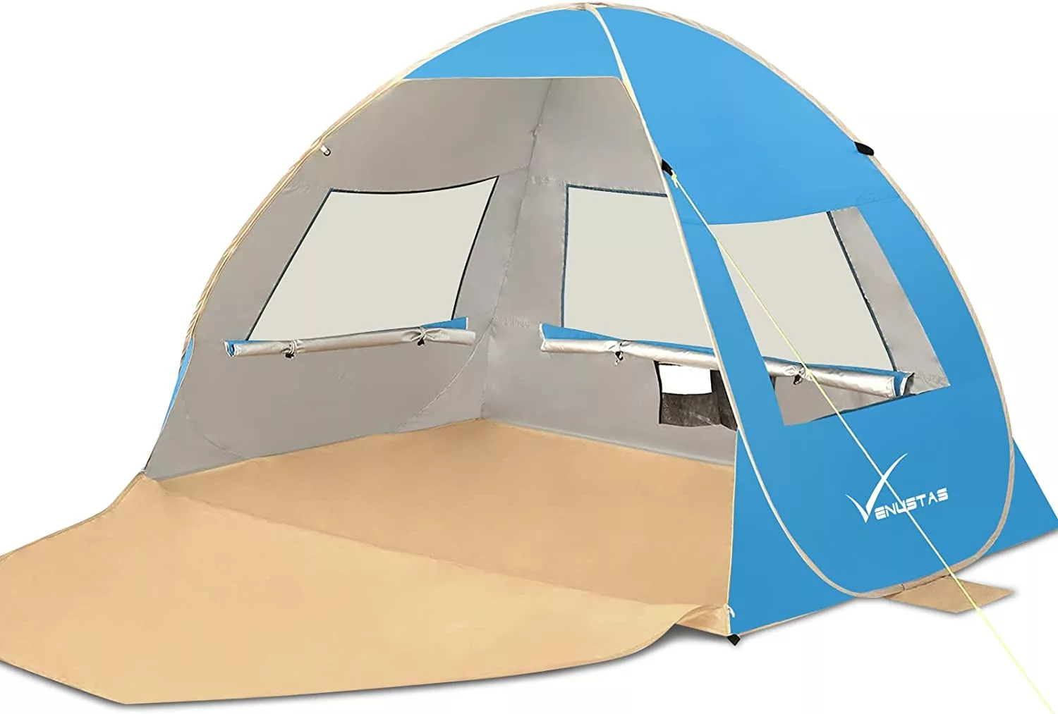 Venustas Beach Tent Pop Up Beach Shade UPF 50+ Portable Sun Shade 3-4 People