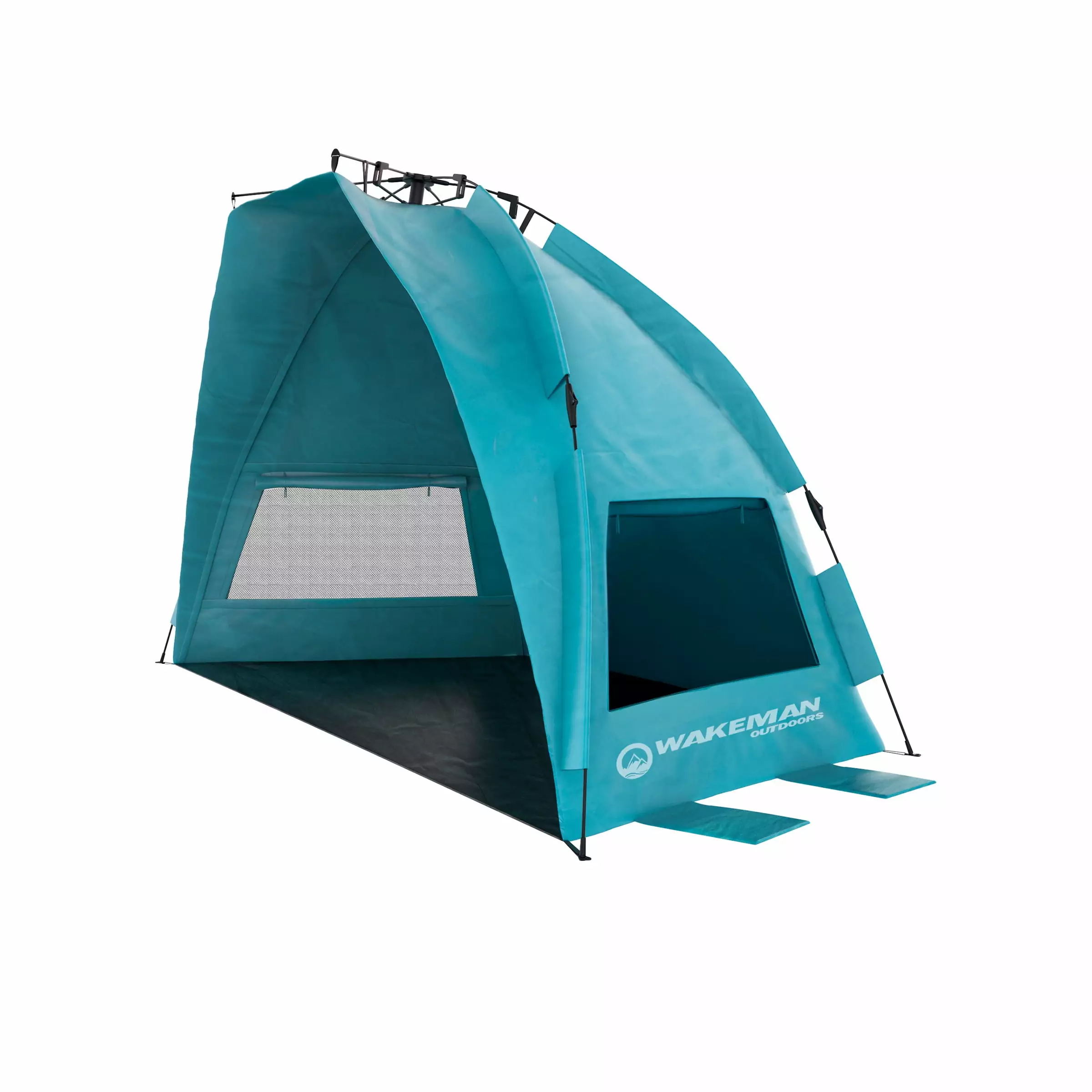 Wakeman Outdoors Pop-Up Beach Tent Instant Shade Canopy UV Protection Water and Wind-Resistant Sun Shelter Carry Bag Turqu...