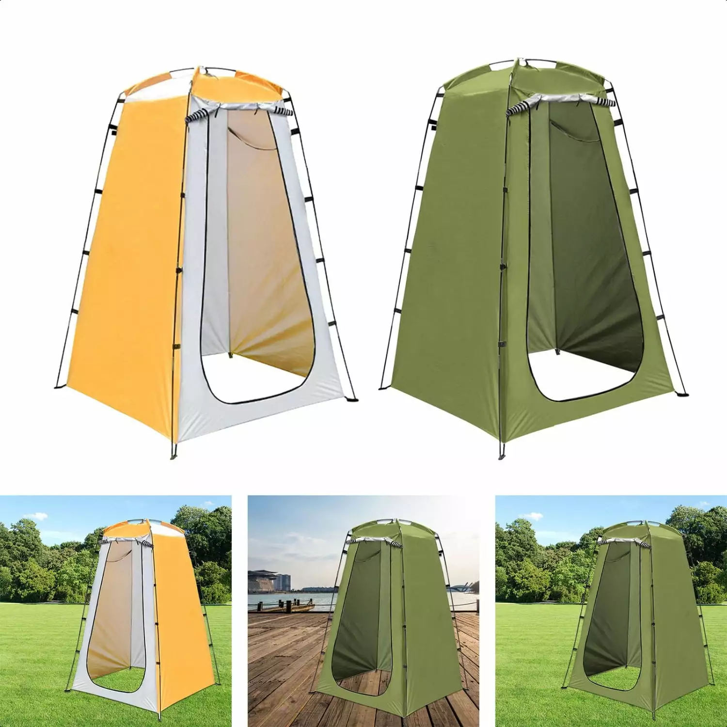 WZOQNI Tranquil and Roomy Privacy Beach Tent Easy-to-Set-Up Shelter Providing Solitude and Peaceful Seclusion Perfect 1 Pe...