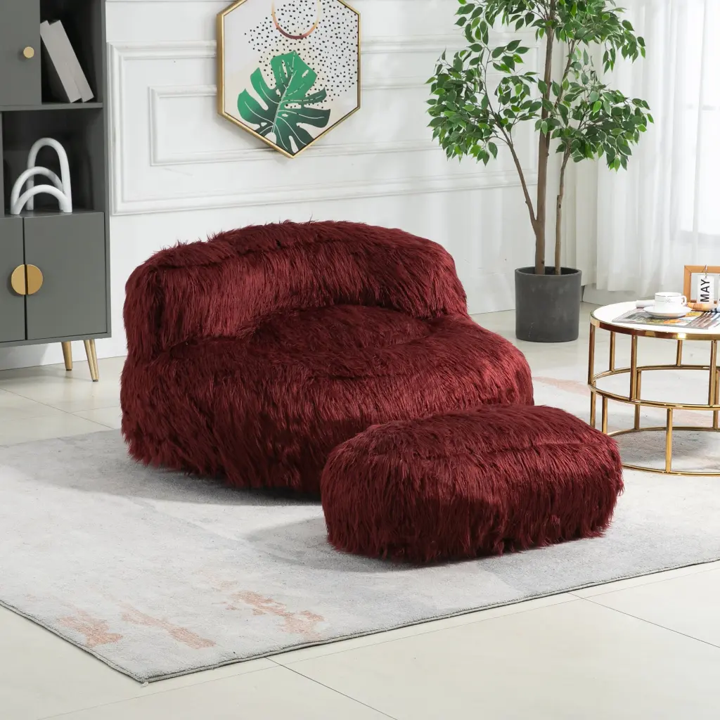 Coolmore Bean Bag Chair Floor Sofa Handle Accent Sofa Chair coolmore w-395