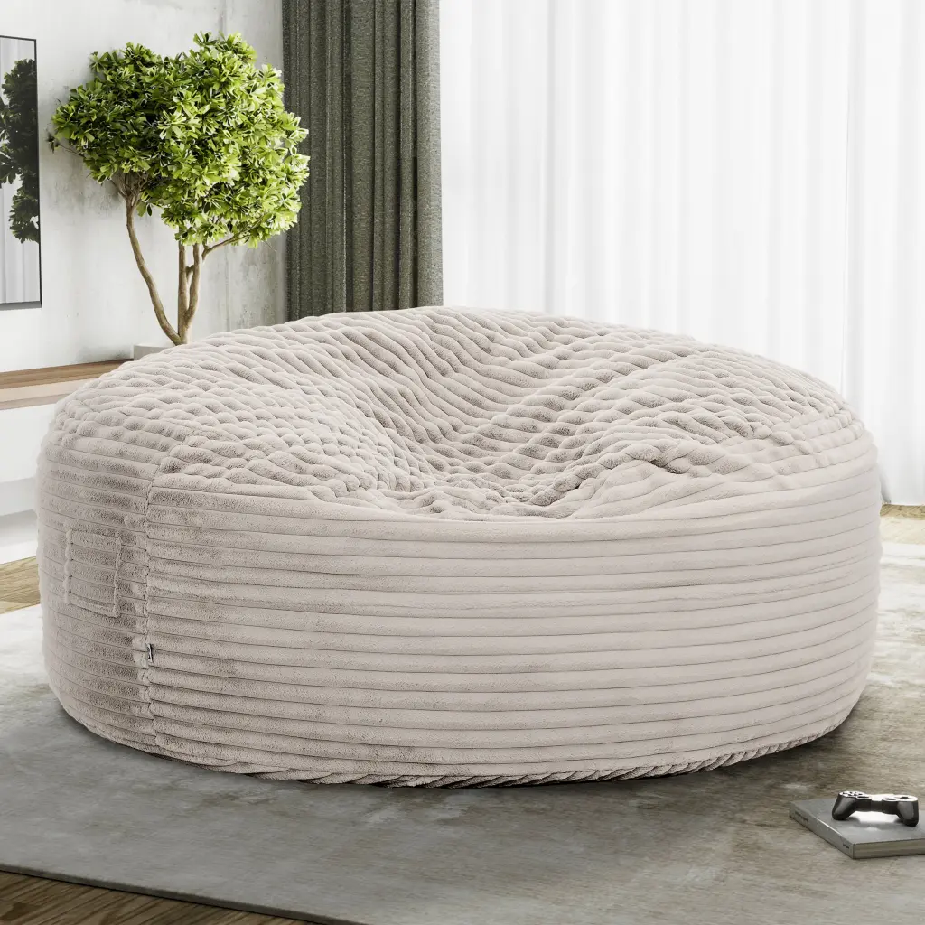 Classic 60 Inch Large Corduroy Memory Foam Bean Bag Living Room kanepe