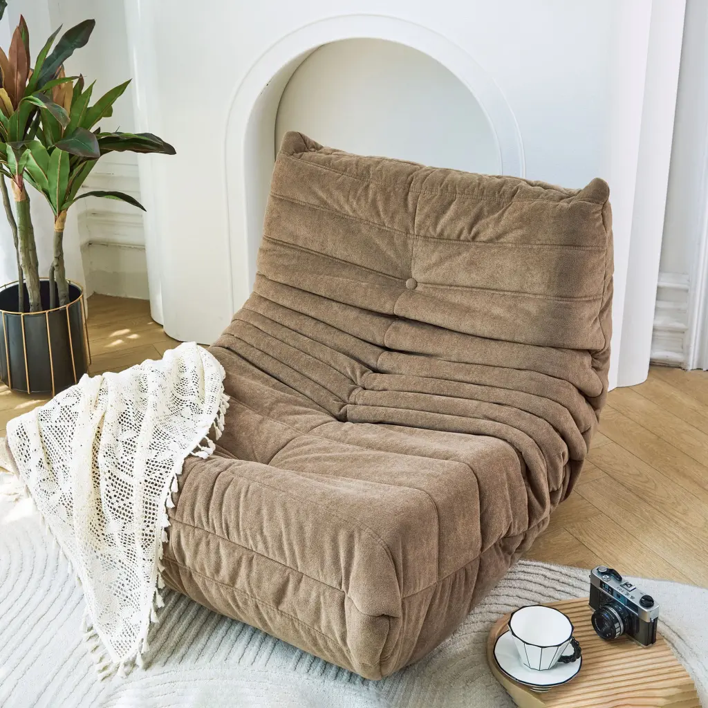 Floor Sofa Bean Bag Chair Adults Fireside Lounger Memory Foam w2733