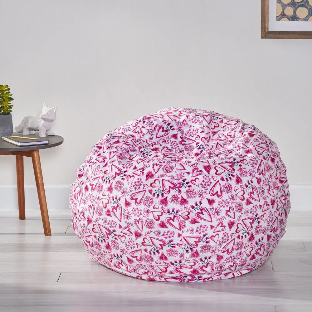 Soft Beautiful Me Hearts Cuddle 3 Ft Pink Polyester Bean Bag nh-ihave