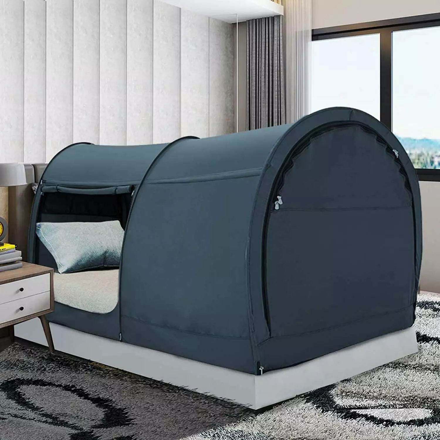 YAAN Bed Tent Dream Canopy Shelter Cabin Indoor Privacy Warm Breathable Pop Up Twin Size Twin