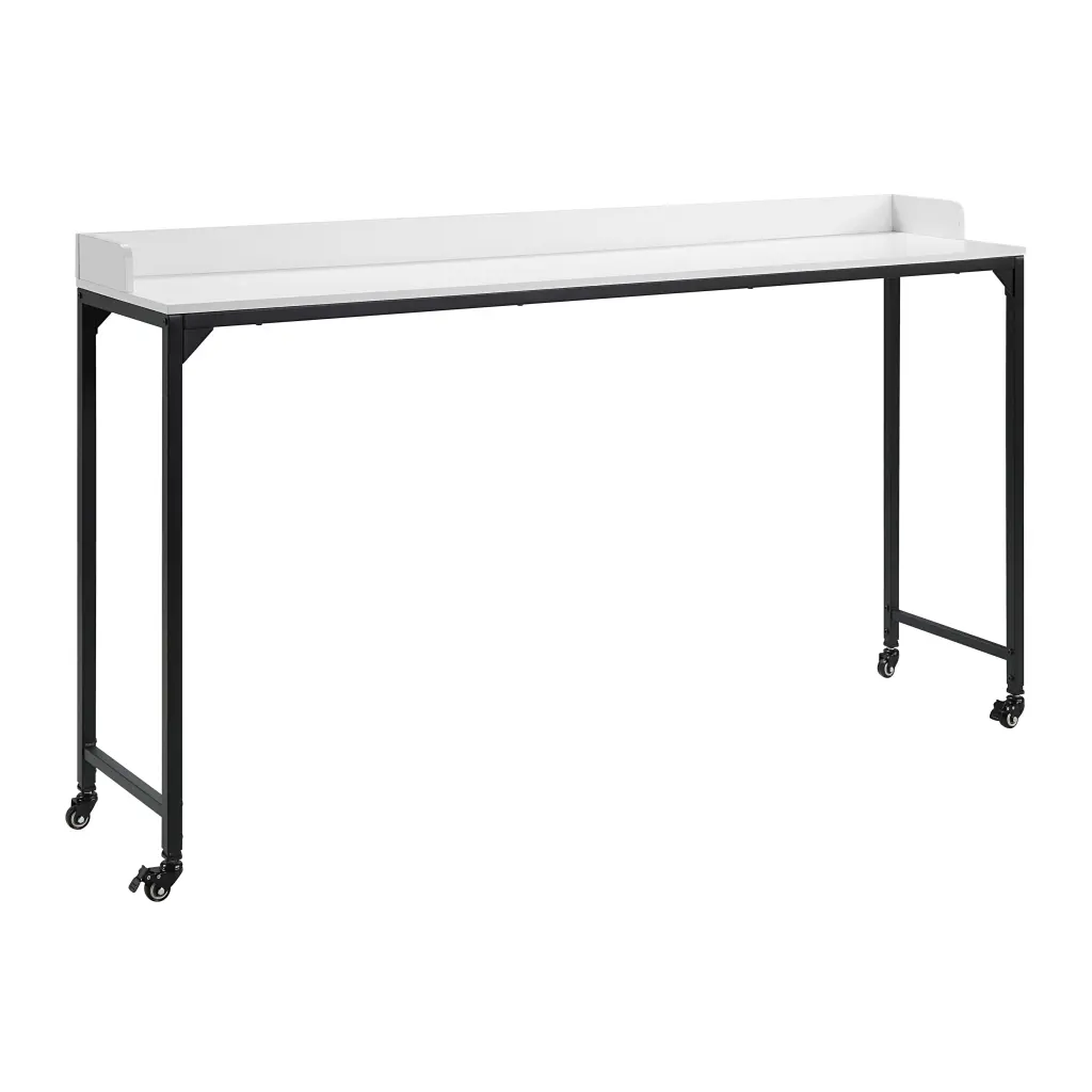 White Finish Multipurpose Over Bed Desk Customizable Height kanepe