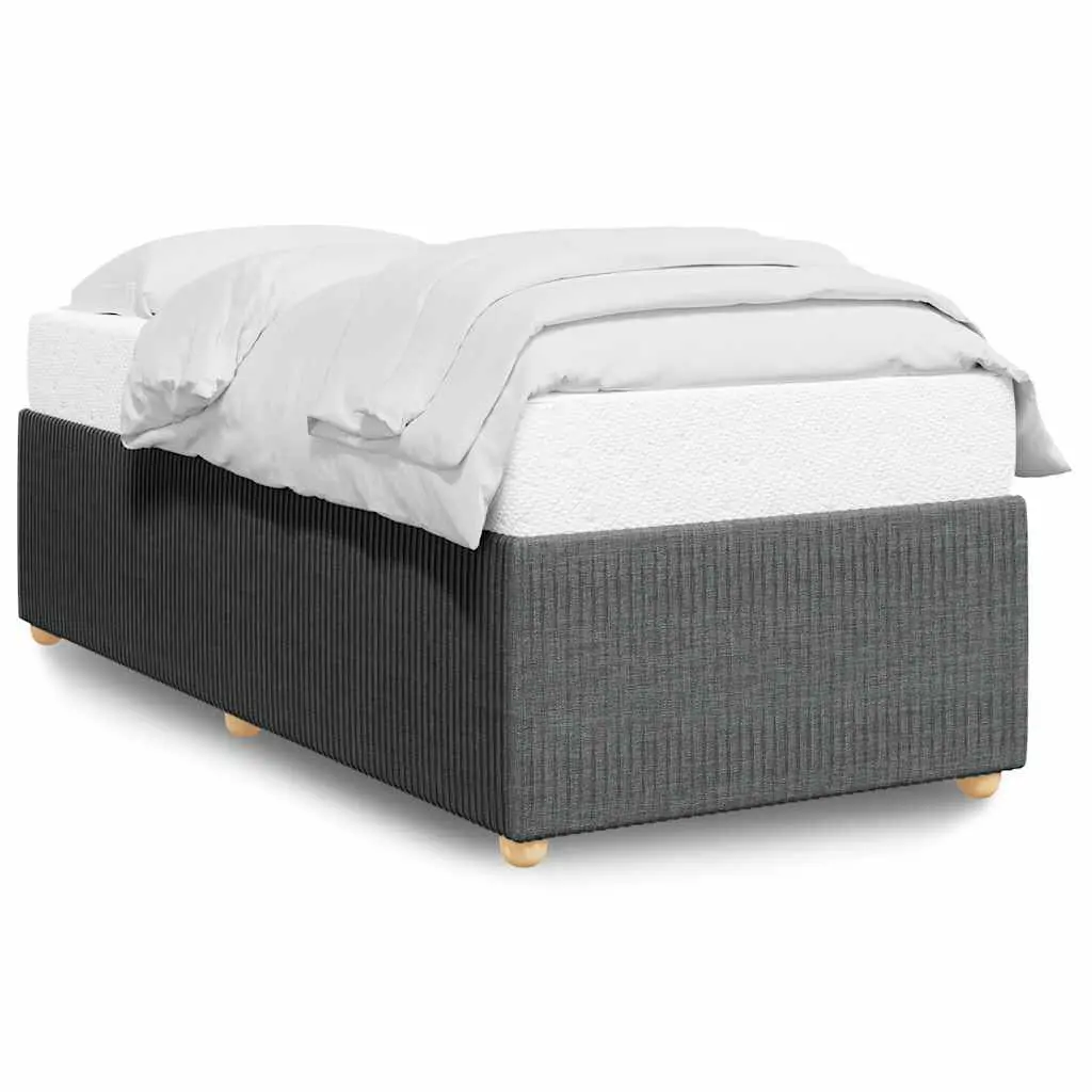 Bed Frame without Mattress Dark Gray Twin XL Fabric Bedroom Furniture