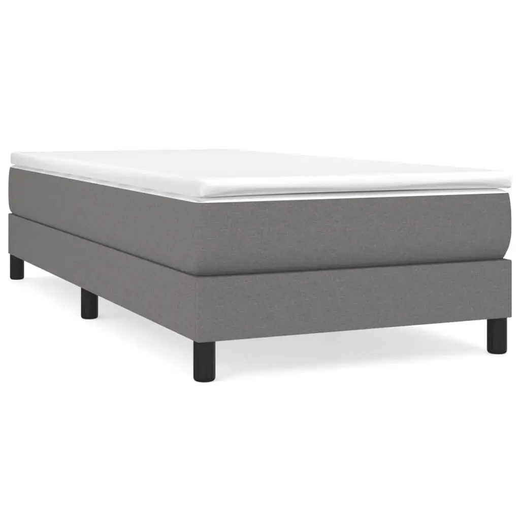 Bed Frame without Mattress Dark Gray Twin XL Fabric Platform (US Only)