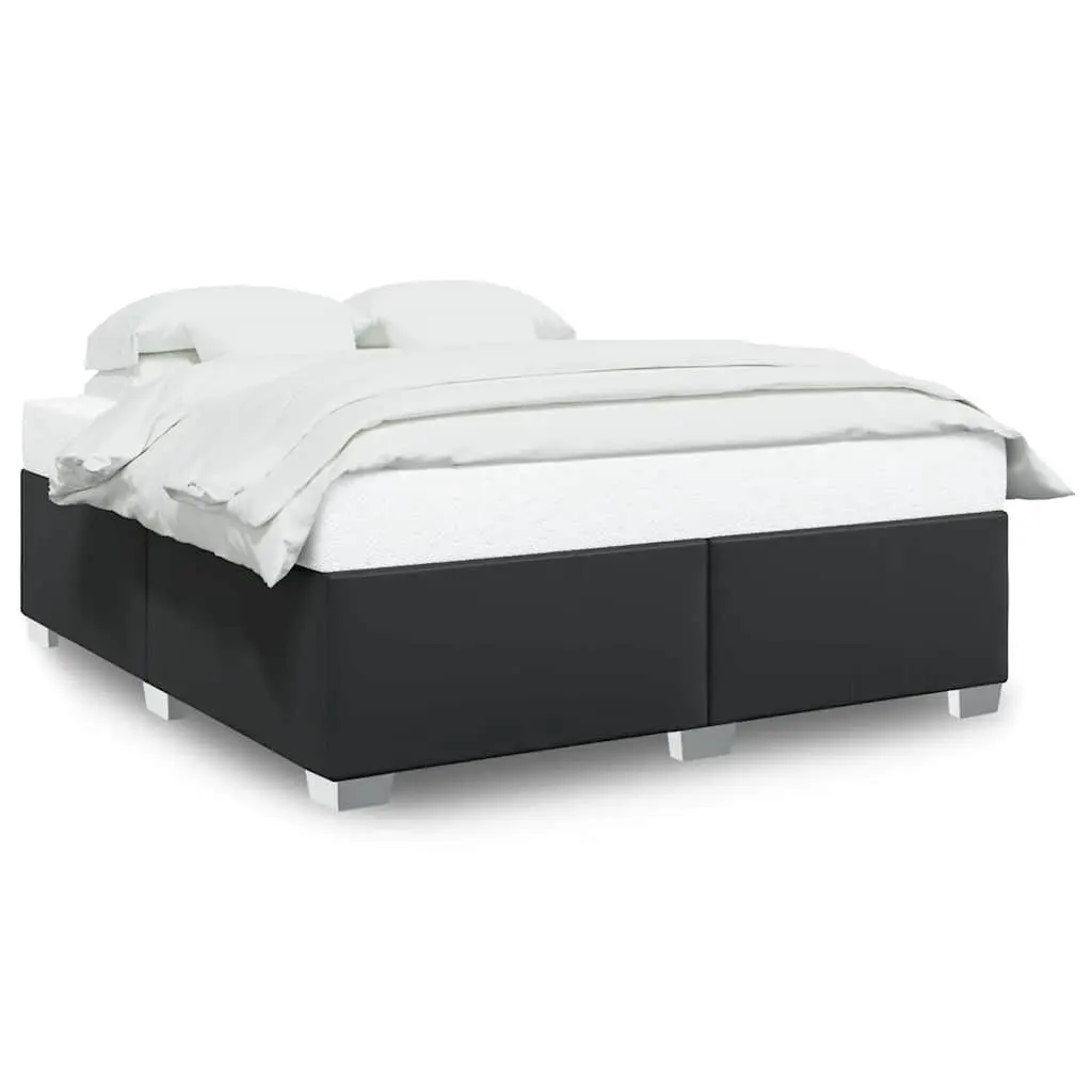 Black King Size Faux Leather Bed Frame without Mattress