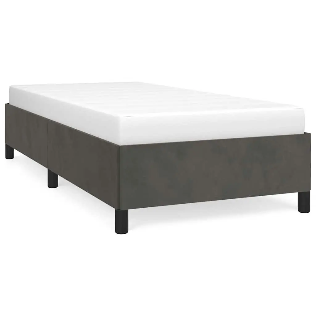 Dark Gray Twin XL Size Velvet Bed Frame Without Mattress 39.4x79.9 Inches