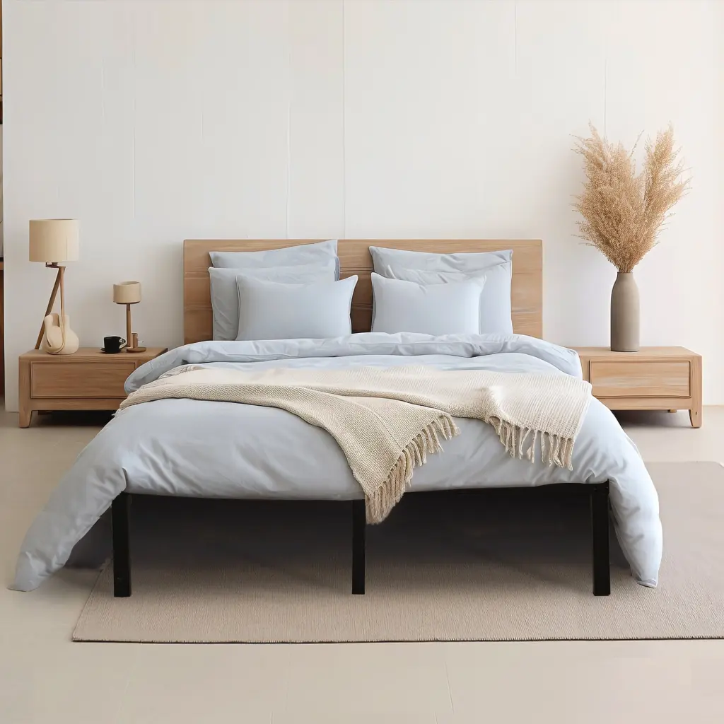 14 Inch Queen Bed Frame Heavy Duty Steel Slat Metal Platform Foundation eheng