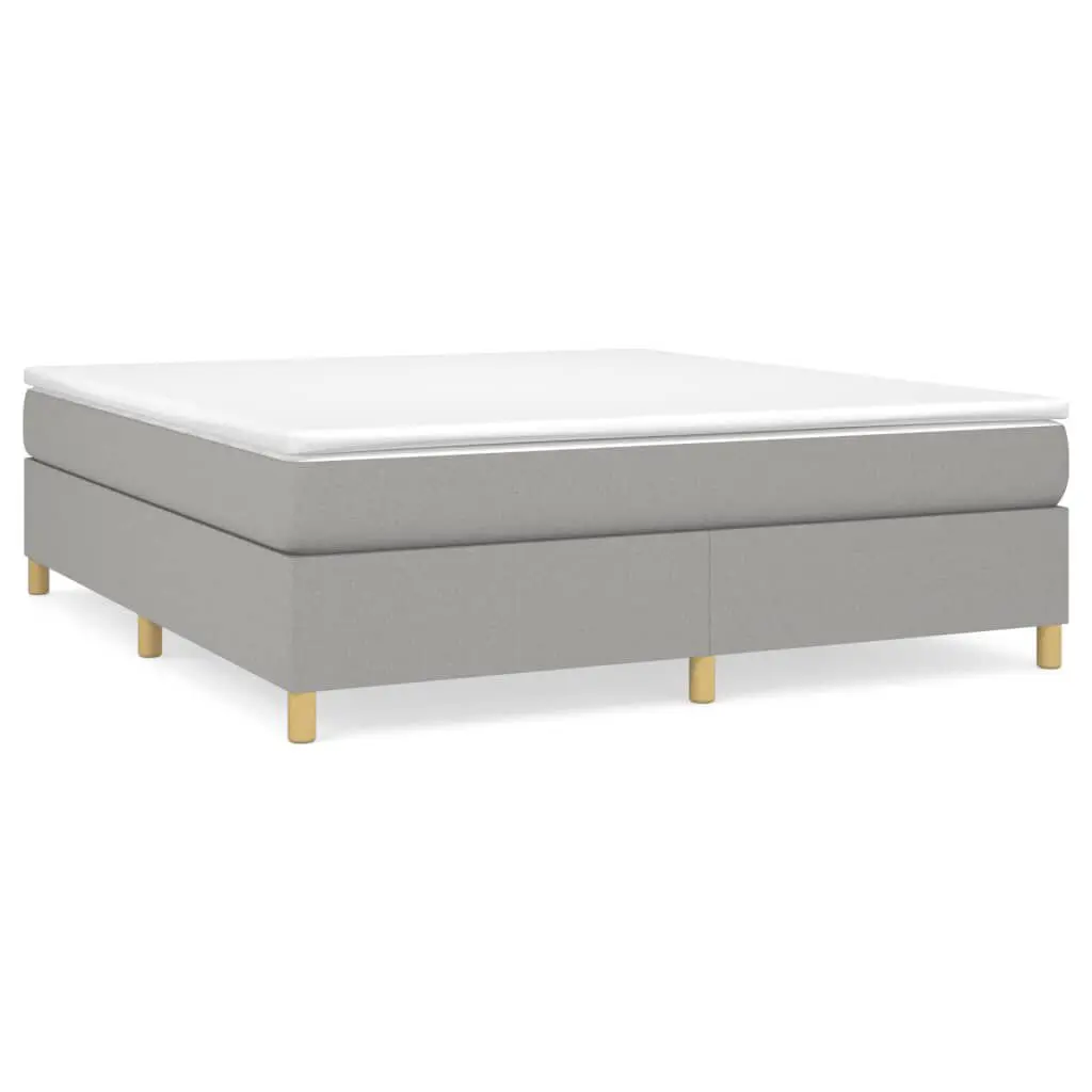 Light Gray California King Fabric Bed Frame without Mattress US Only