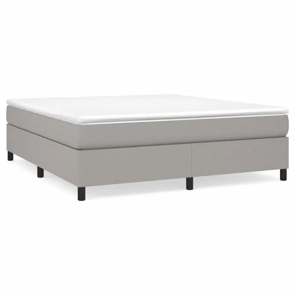 Light Gray California King Size Fabric Bed Frame without Mattress US Only