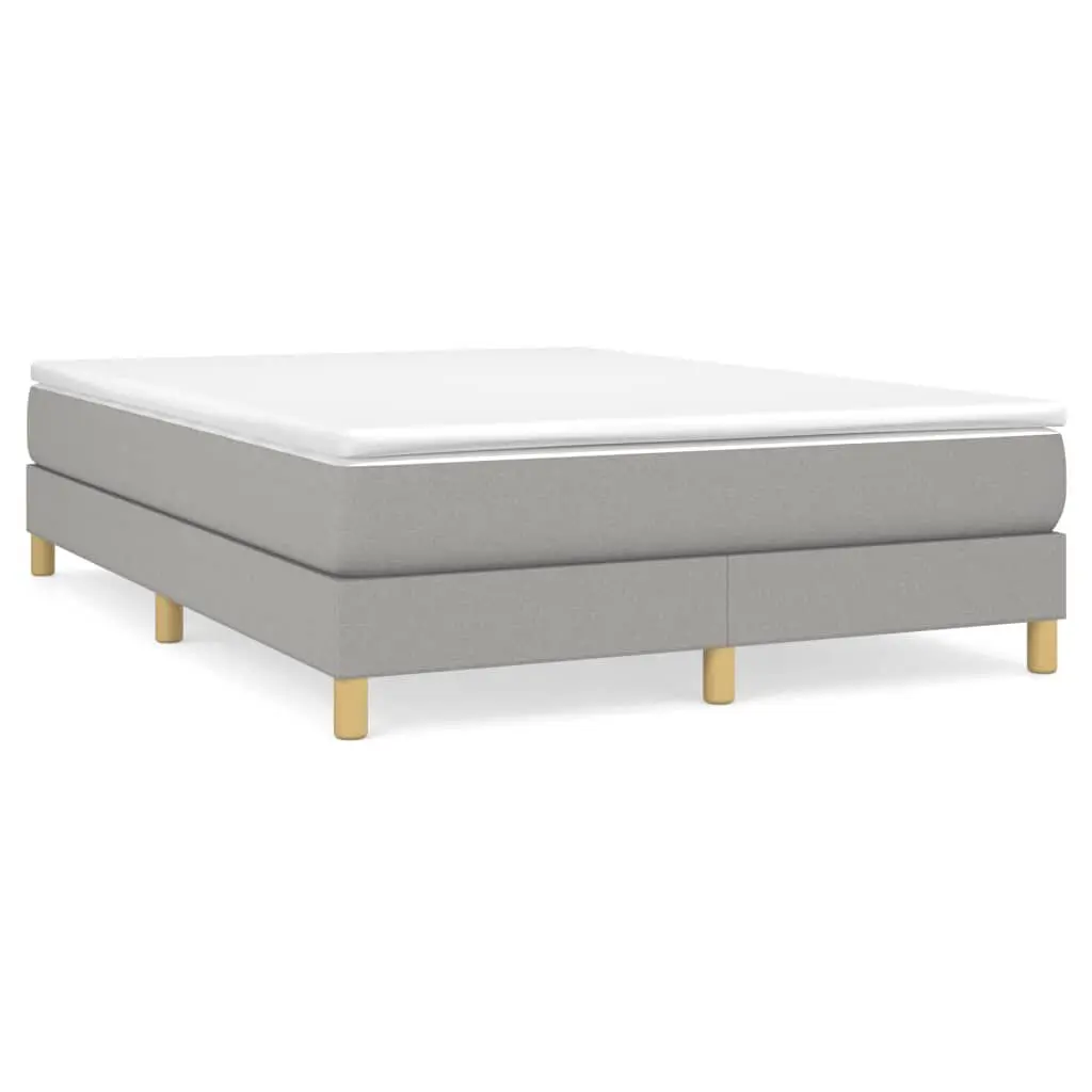Light Gray Full Size Fabric Bed Frame without Mattress US Only