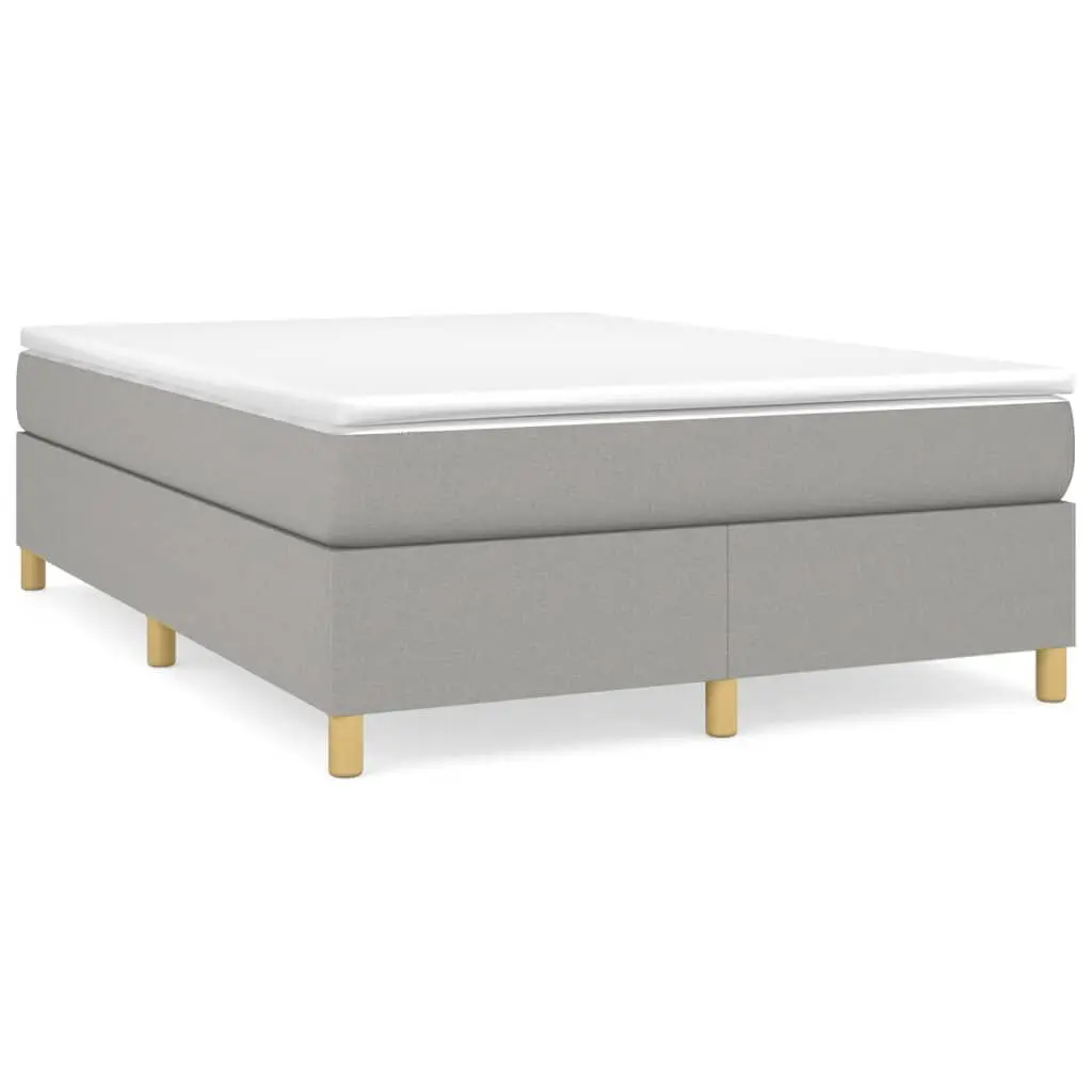 Light Gray Full Size Fabric Bed Frame without Mattress US Only