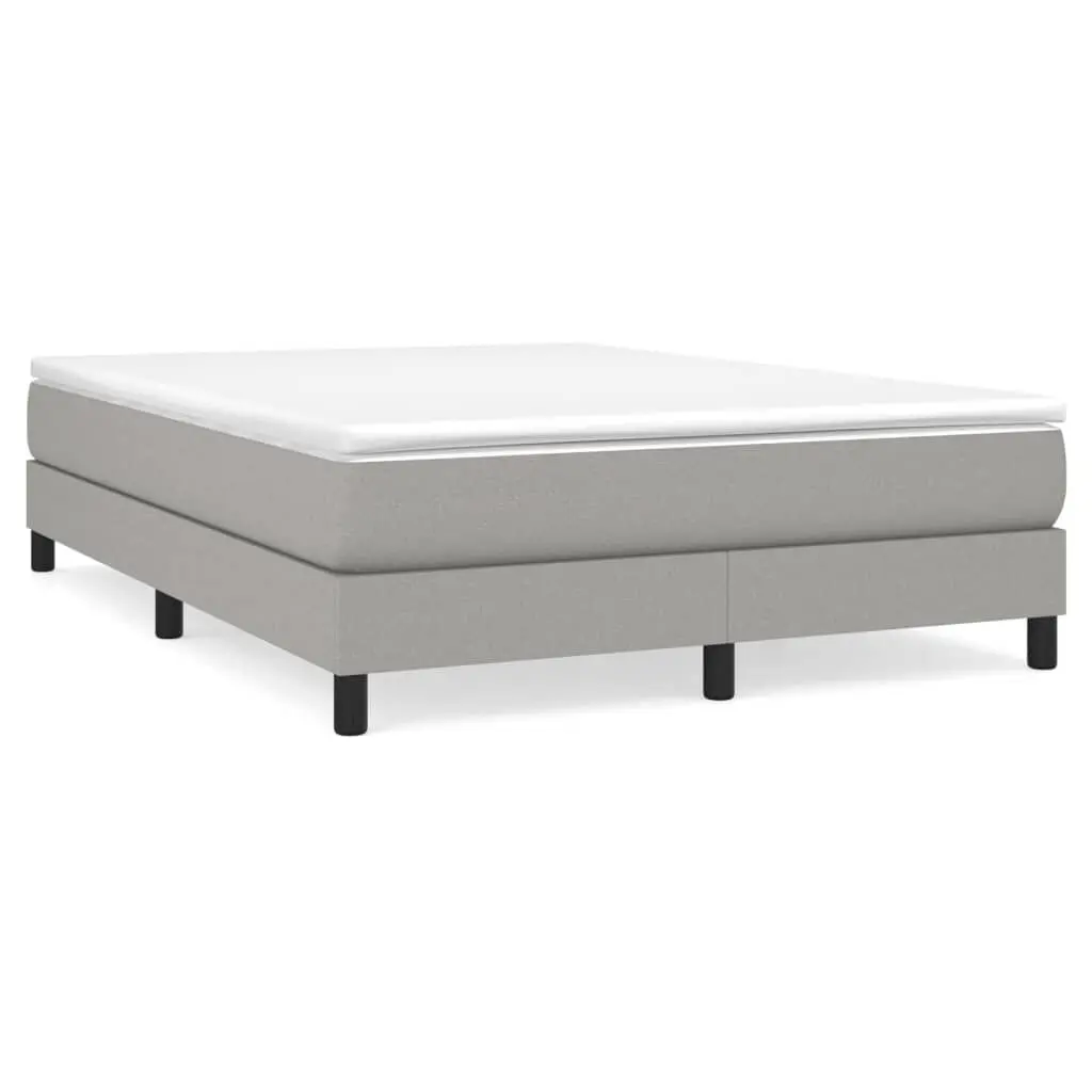 Light Gray Full Size Fabric Bed Frame without Mattress US Only
