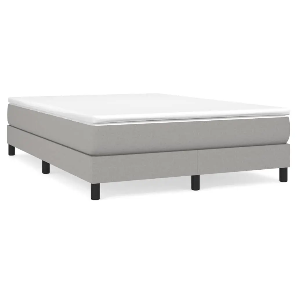 Light Gray Queen Size Fabric Bed Frame without Mattress US Only
