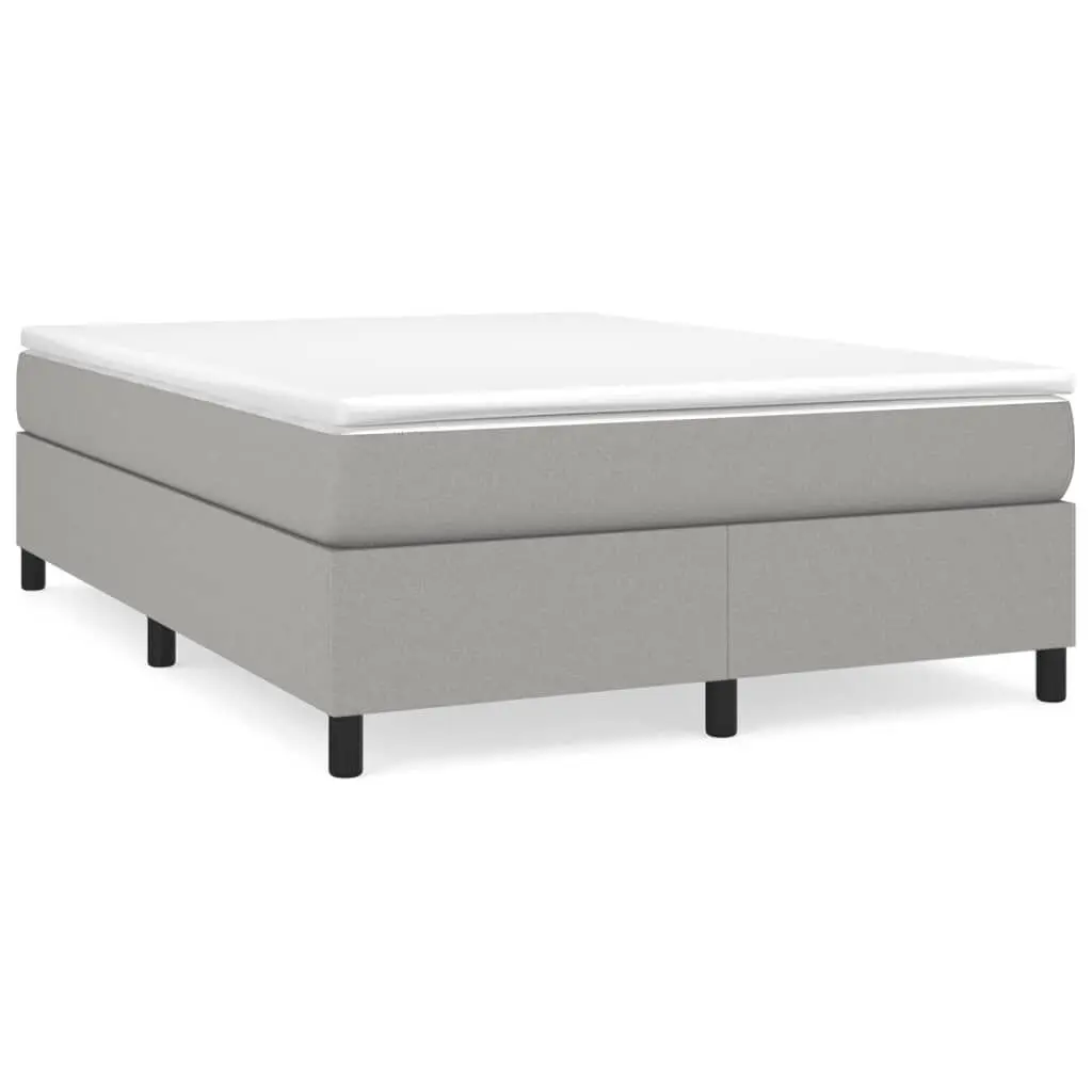 Light Gray Queen Size Fabric Bed Frame without Mattress US Only
