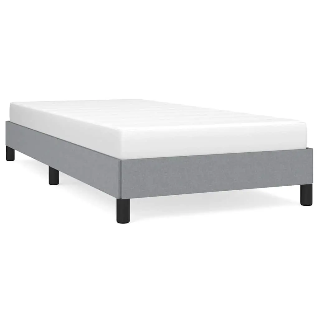Light Gray Twin Fabric Bed Frame without Mattress 39.4x74.8 Inches