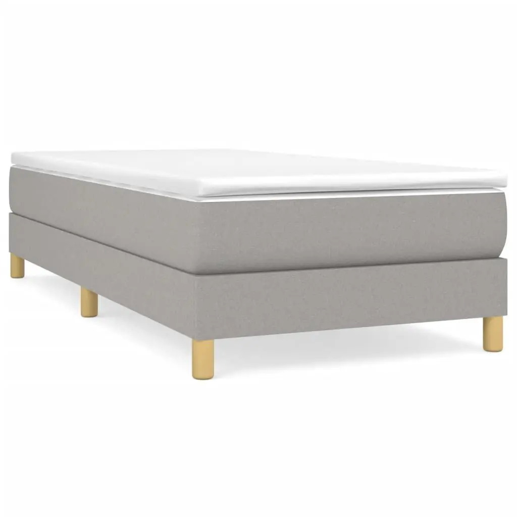 Light Gray Twin XL Size Fabric Bed Frame without Mattress US Only