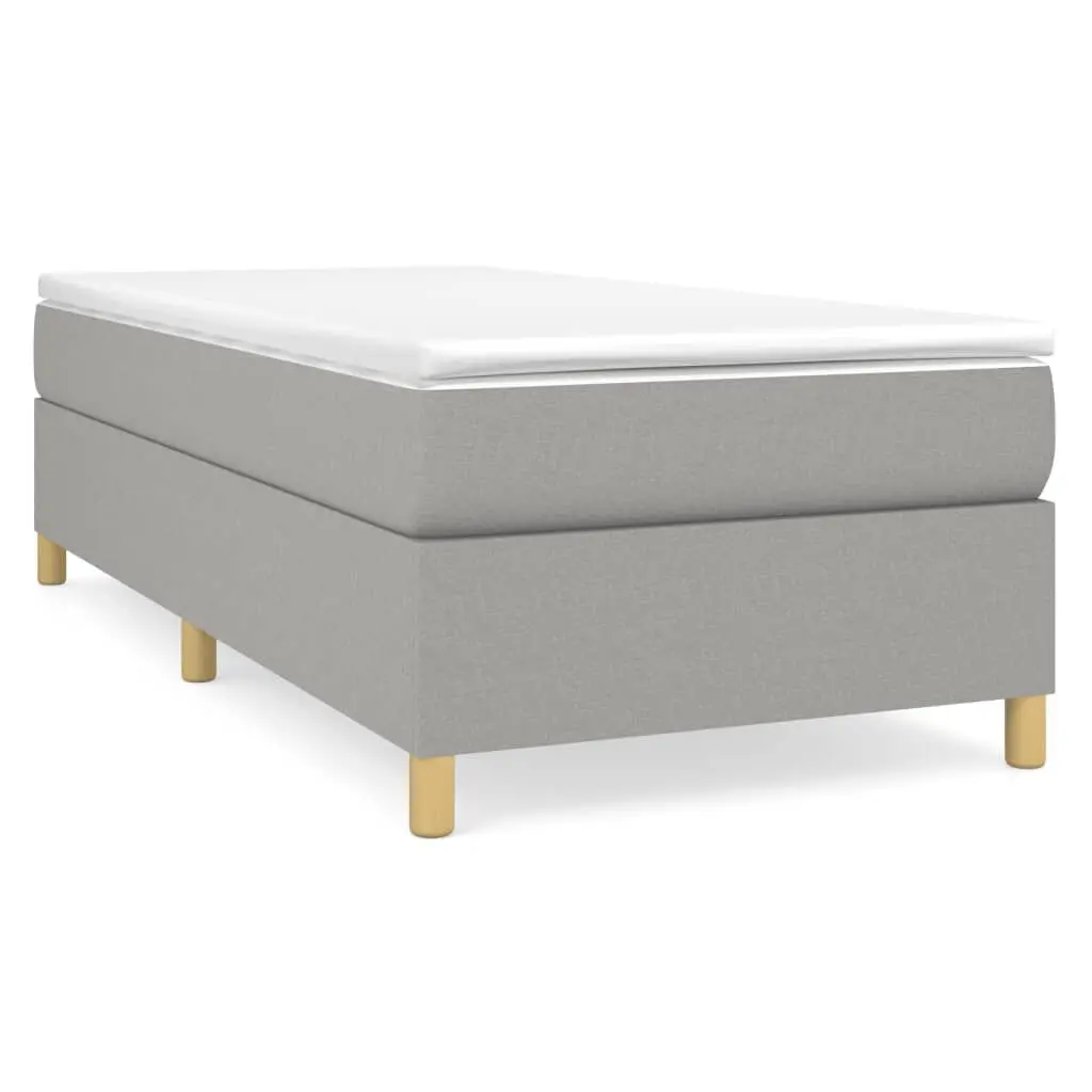 Light Gray Twin XL Size Fabric Bed Frame without Mattress US Only