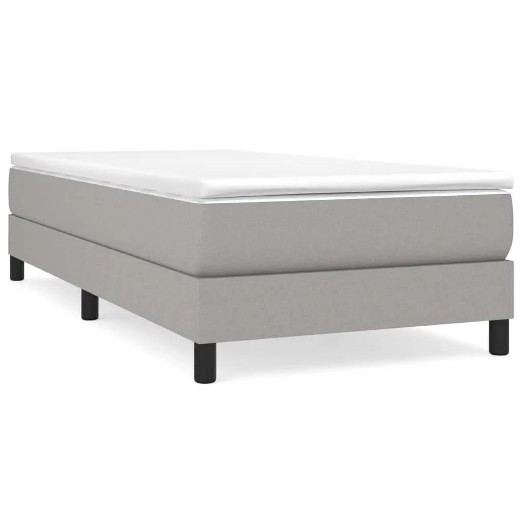 Light Gray Twin Size Fabric Bed Frame without Mattress US Only