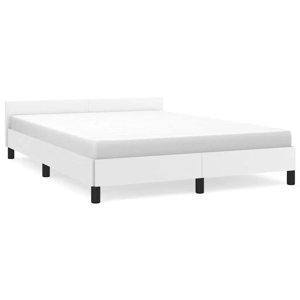 White Queen Faux Leather Bed Frame without Mattress
