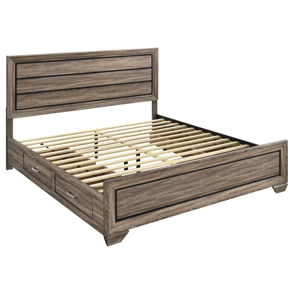 Diamond Modern Furniture COA Kauffman King Panel Bed Storage 204190KE