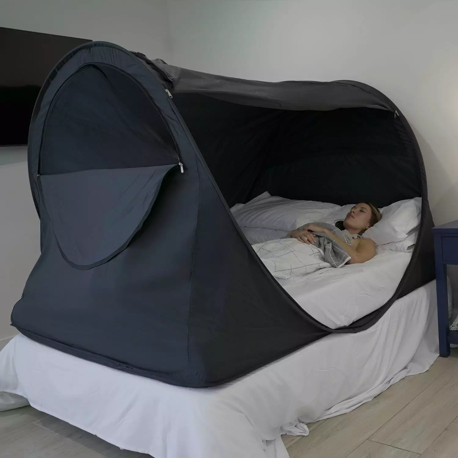 Alvantor Bed Tent Privacy Pop Up Home Sleeping Tent Twin Size Charcoal - Easy Setup Indoor Camping Tent Full