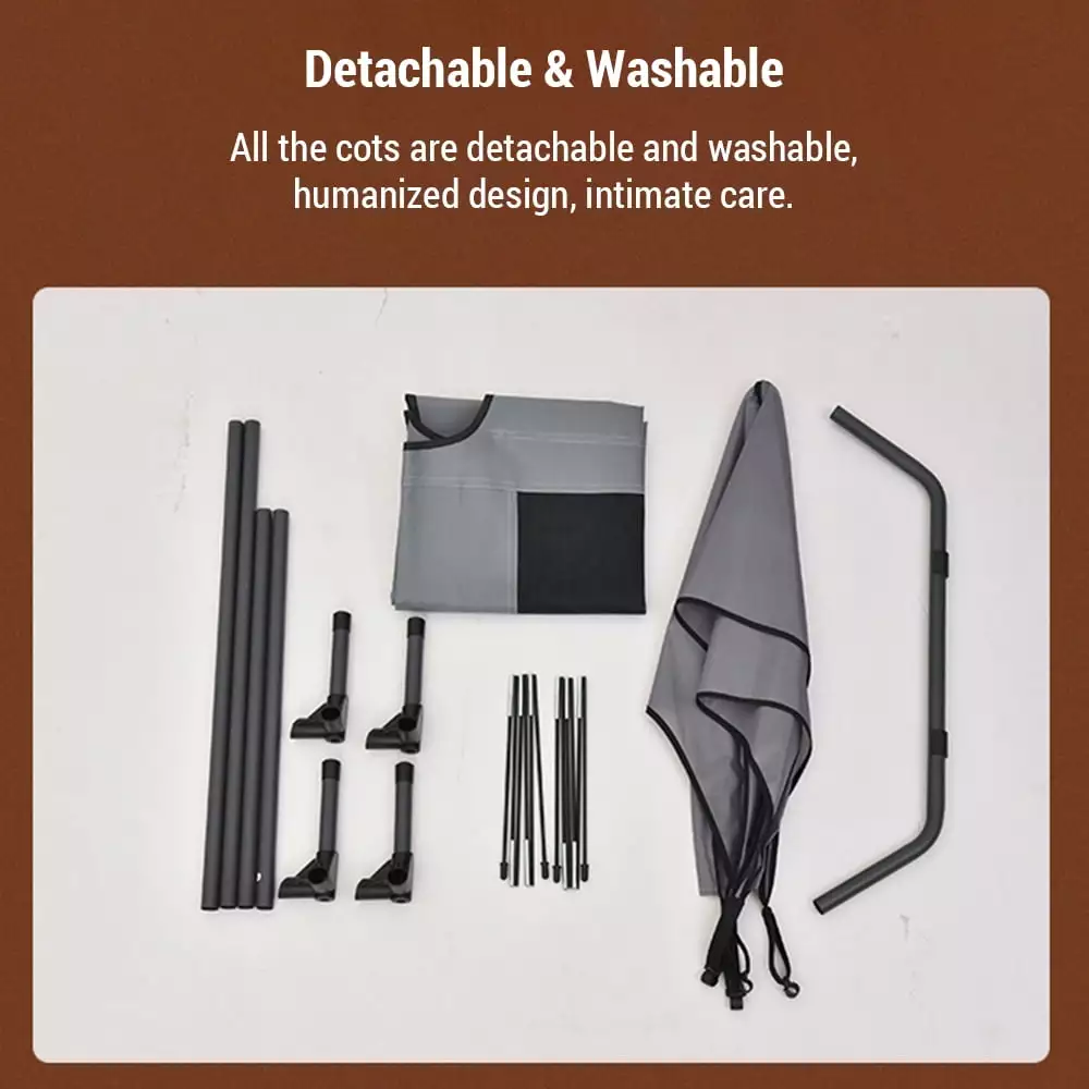 Portable Bed Tent Canopy Indoor Cool Teslin Mesh Tear Resistant Cloth Removable Shade Tent L
