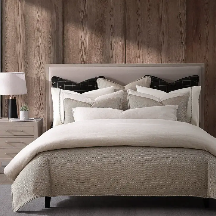 Chenille Herringbone 3PC Comforter Adjust Corner Tabs | Machine Washable