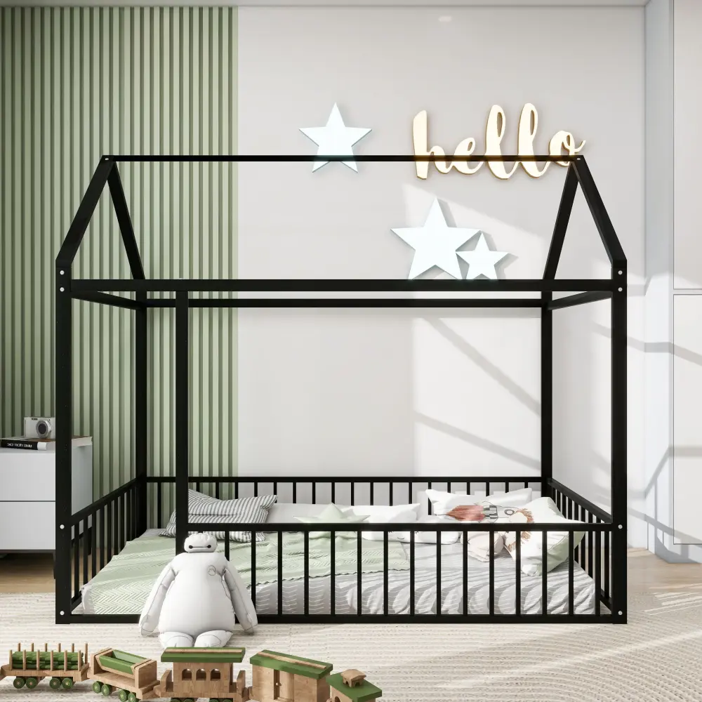 Metal Bed House Bed Frame Fence
