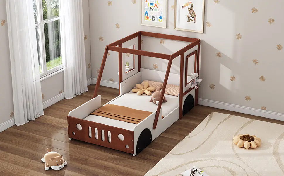Fun Play Twin Size Car Bed Kids Platform Design bed best