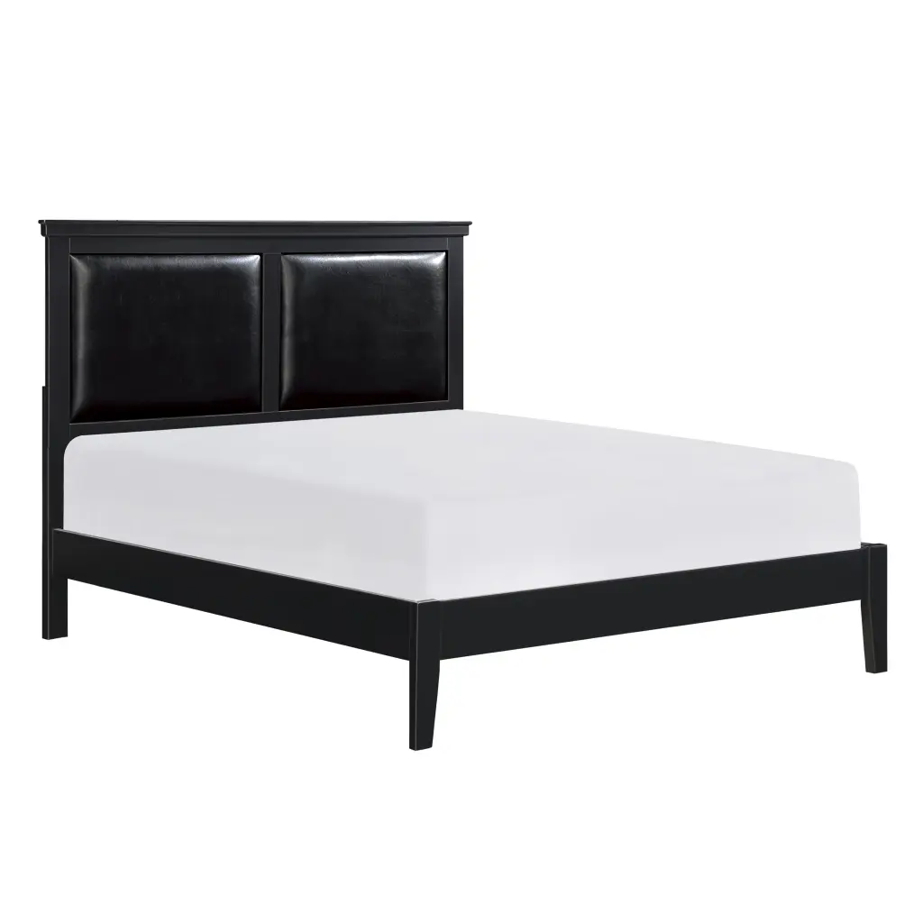Classic Black Finish Eastern King Panel Bed Timberen kanepe