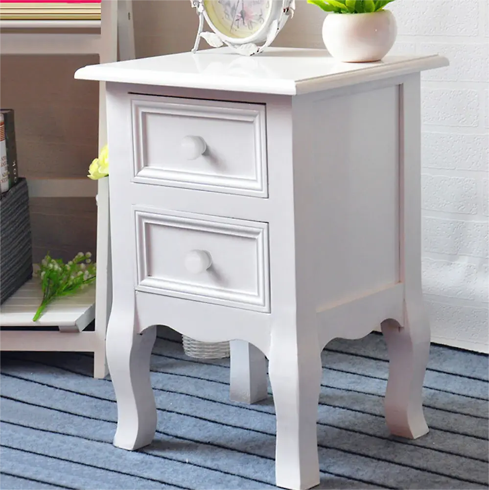 Nightstand Drawer Organizer Storage Cabinet Bedside Table Bedroom ronghao