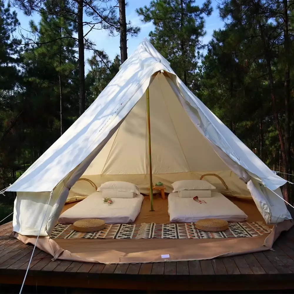 Latourreg 13.1ft Waterproof Oxford Bell Tent Glamping Yurt Detachable Groundsheet 13