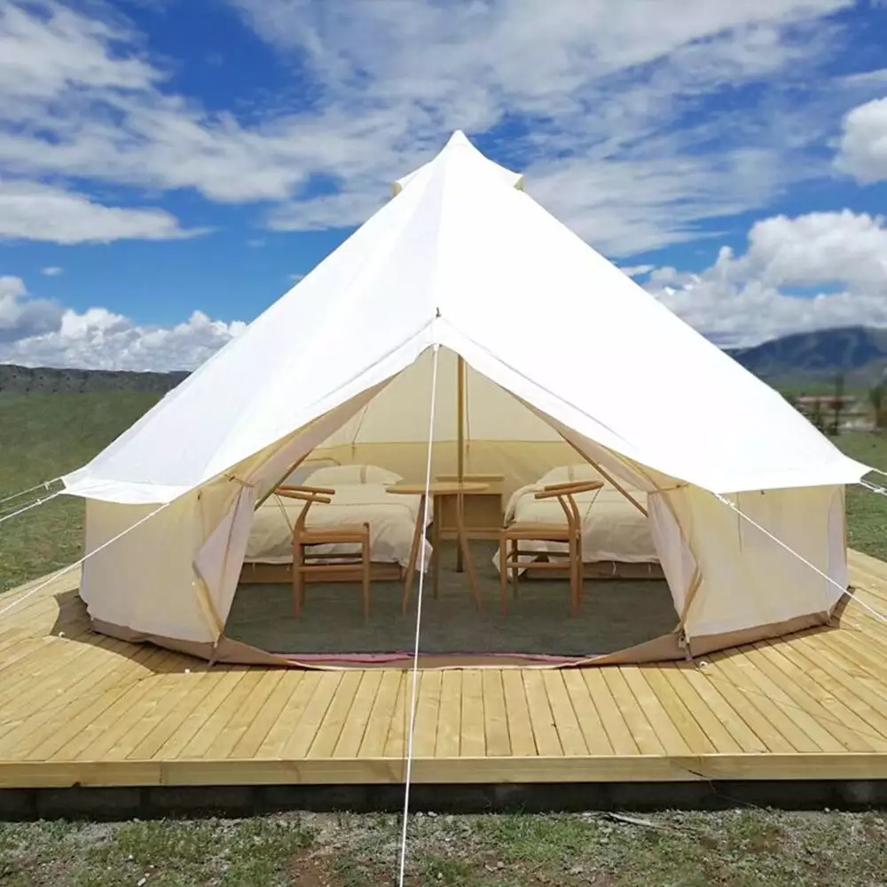 Latourreg 16.4ft Waterproof Oxford Bell Tent Glamping Detachable Groundsheet 13