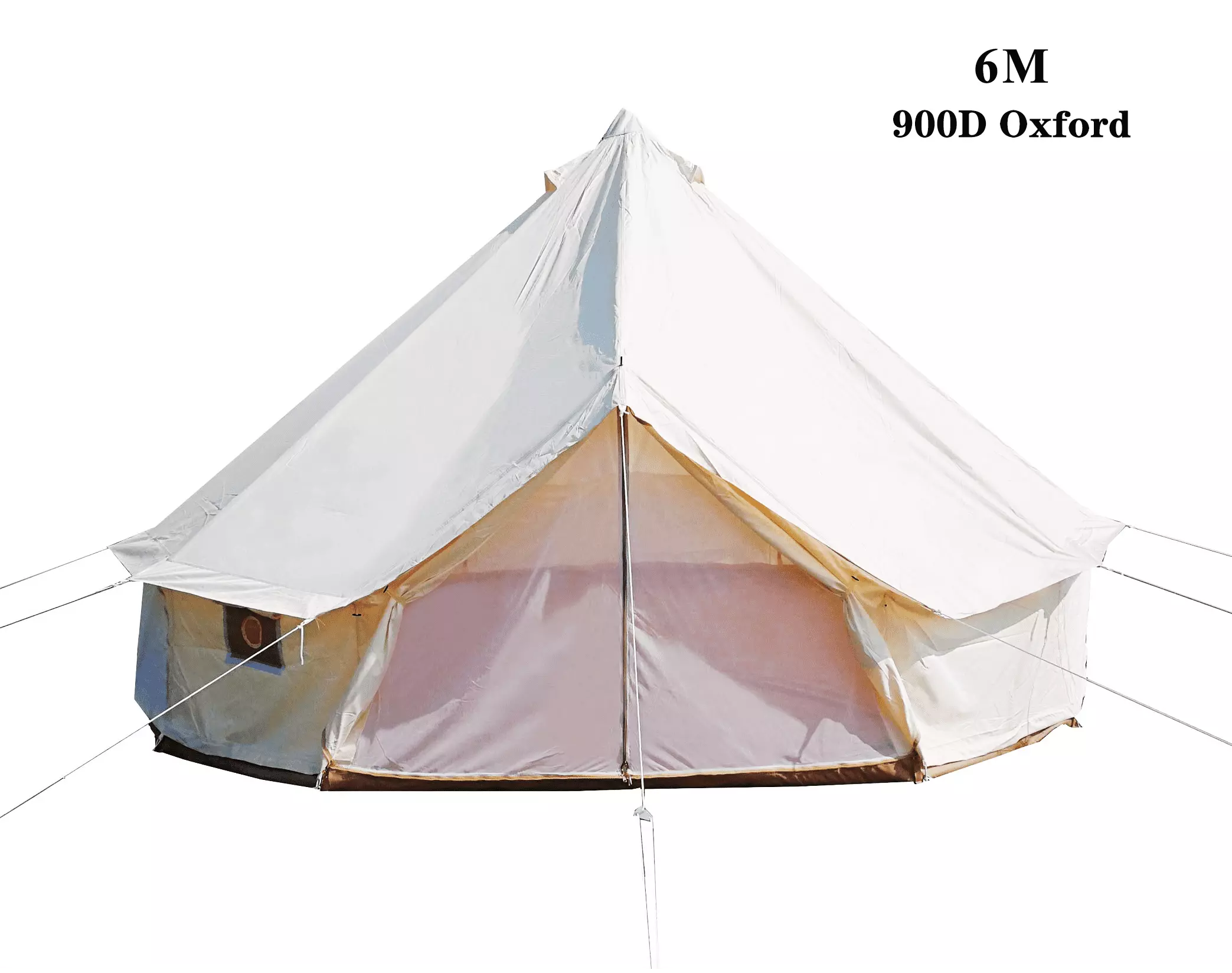 Outdoor Oxford Bell Tent 6m 20ft Four Seasons Luxury Camping Tent Zipped Floor 13ft4m